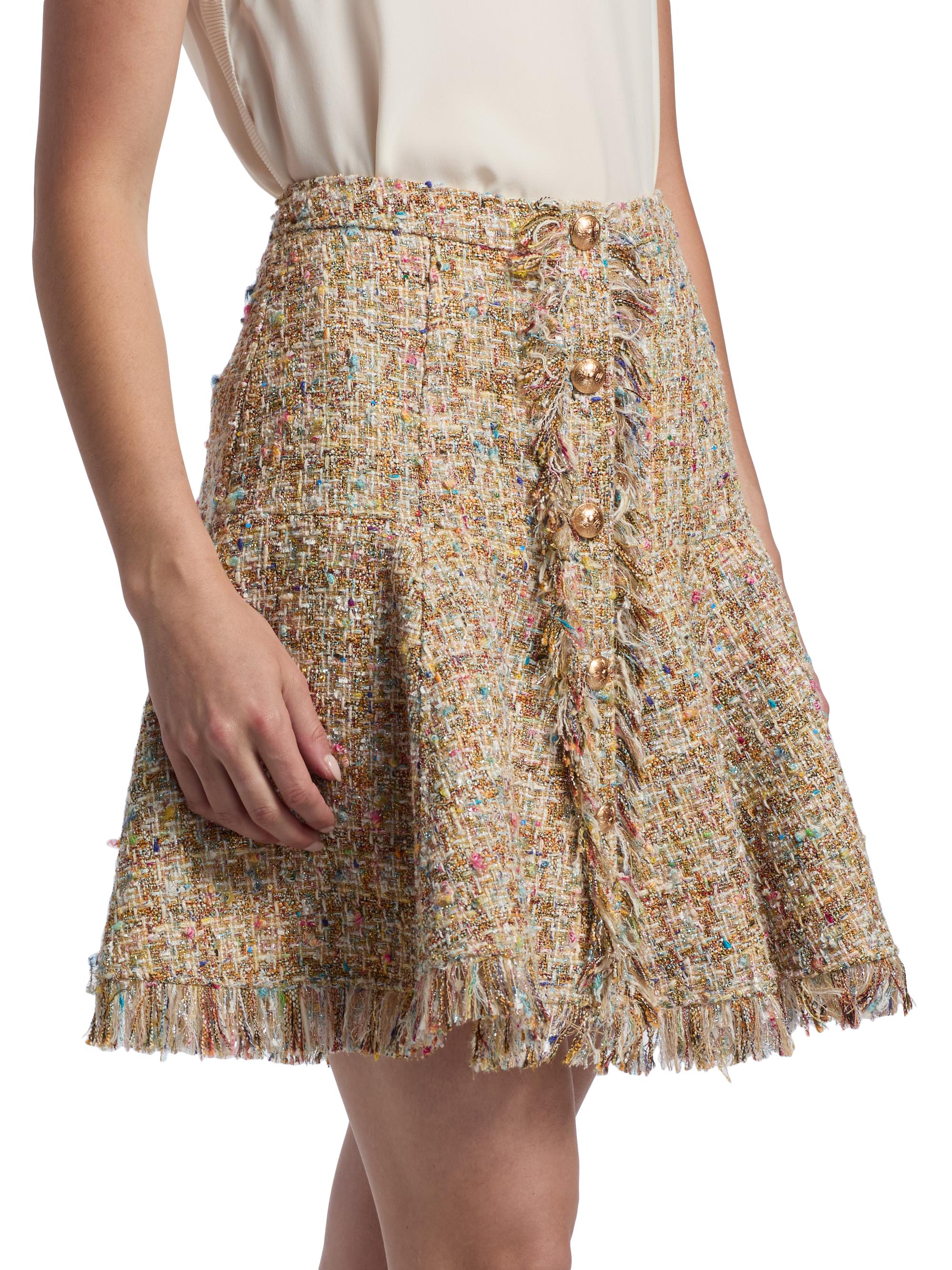 Cinq à Sept Adeline Clarise Bouclé Flared Miniskirt | Saks