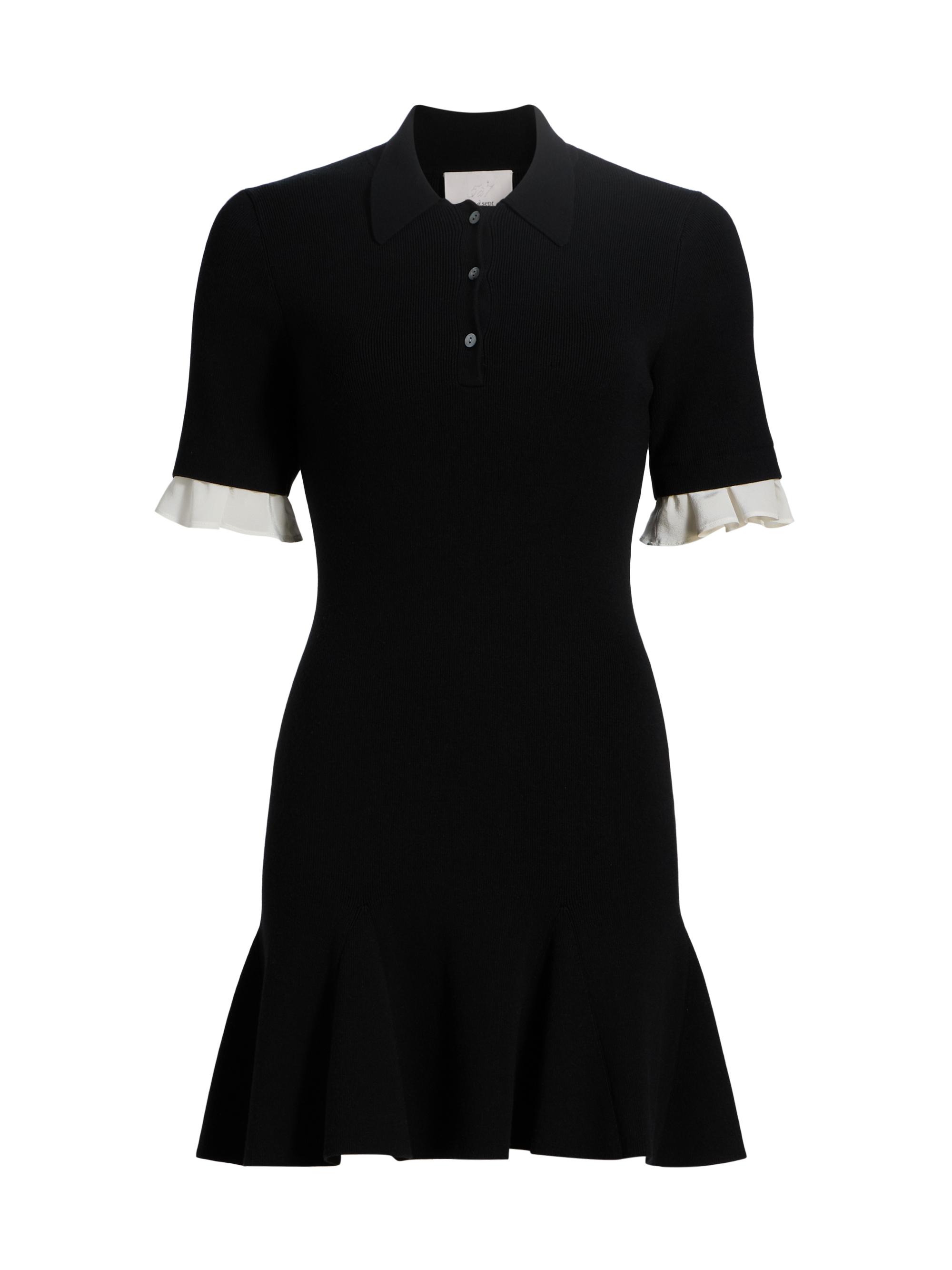 Cinq à Sept Women's Keaton Knit Polo Minidress - Black