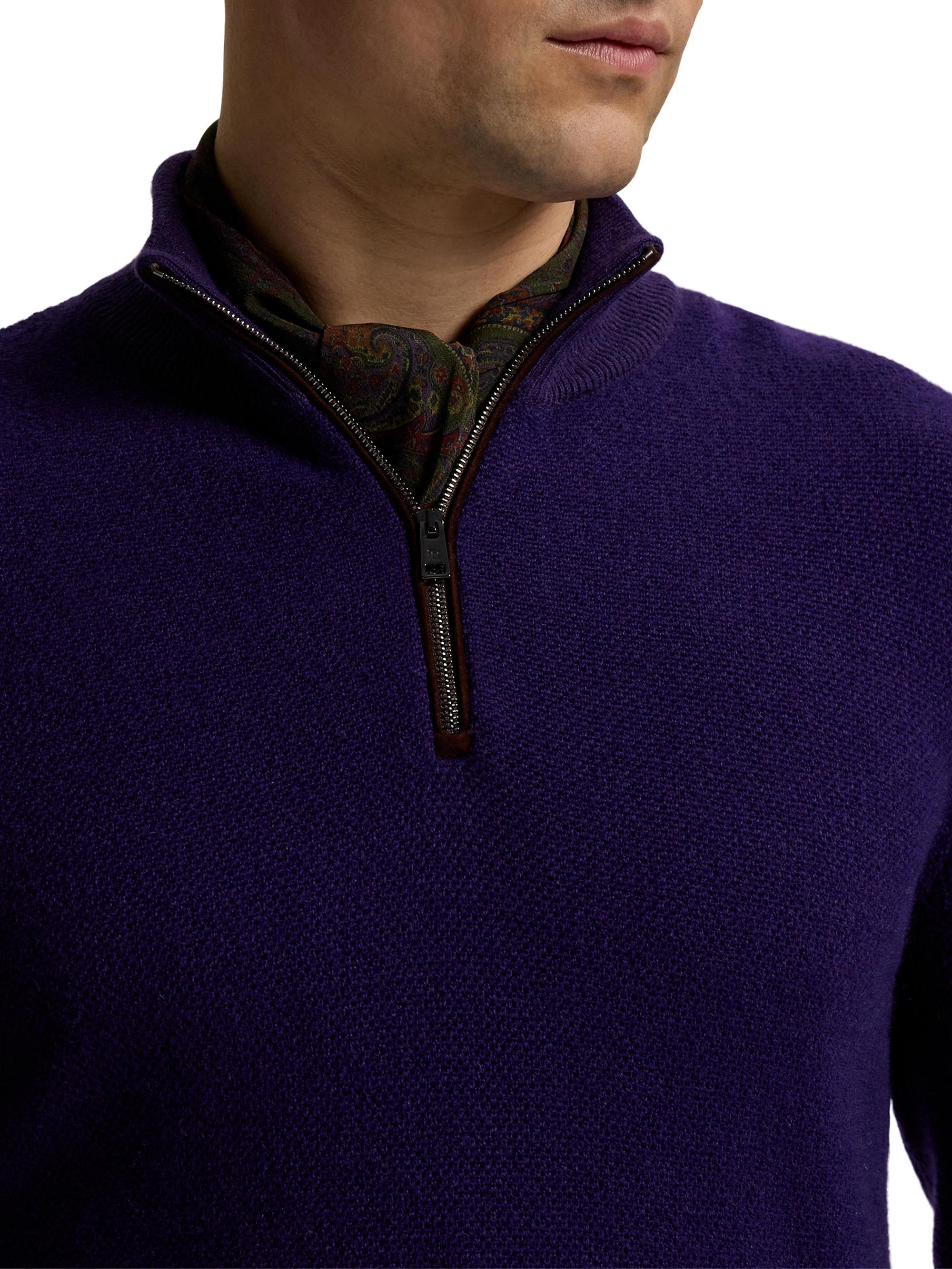 Ralph Lauren Purple Label Cashmere Quarter-Zip Sweater | Saks