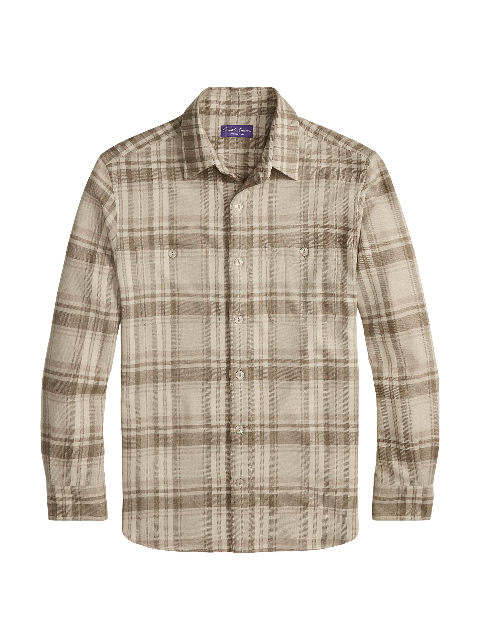 Ralph Lauren Purple Label Plaid Cashmere-Blend Overshirt | Saks