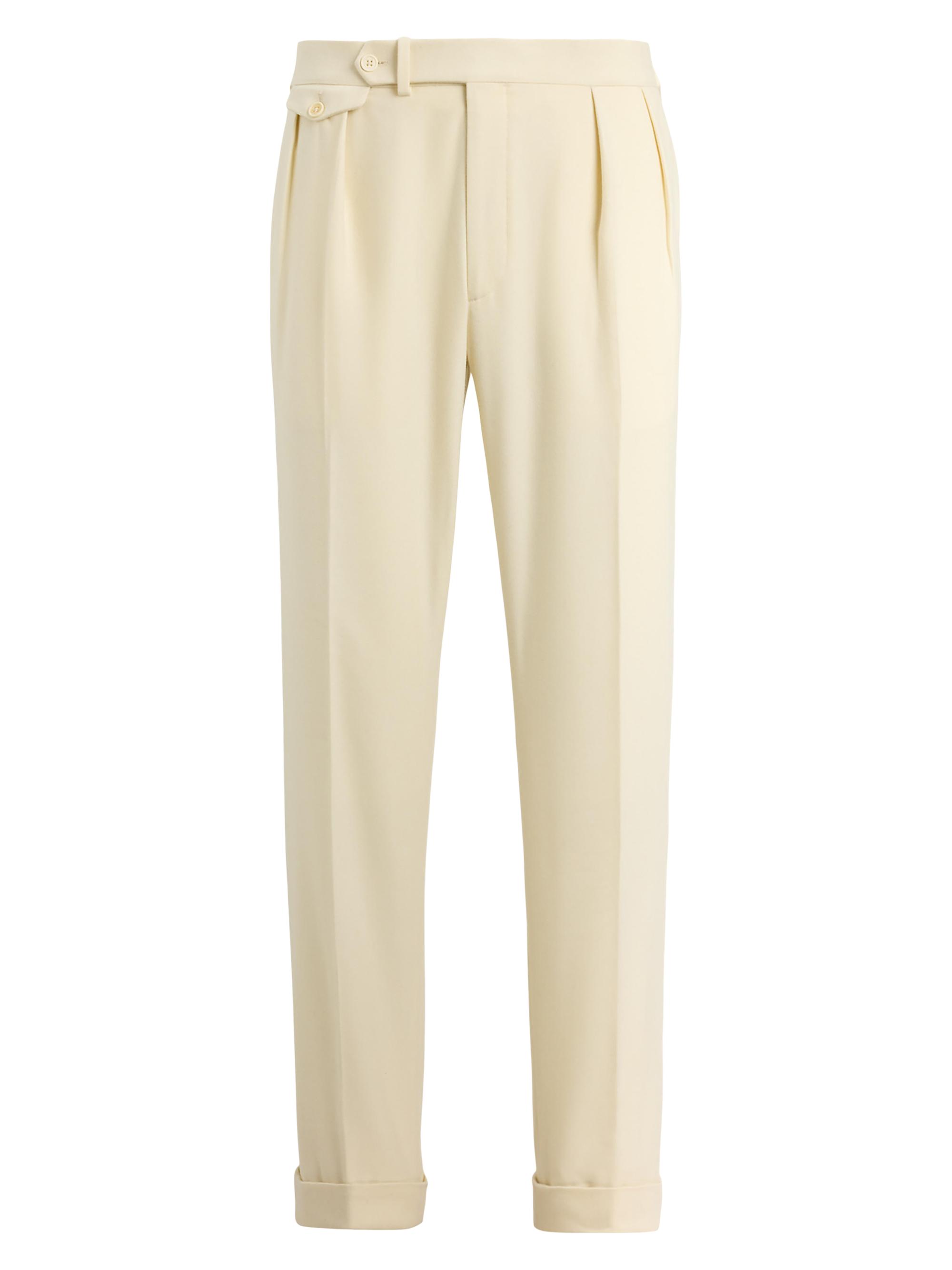 Ralph Lauren Purple Label Pleated Wool Flannel Trousers | Saks