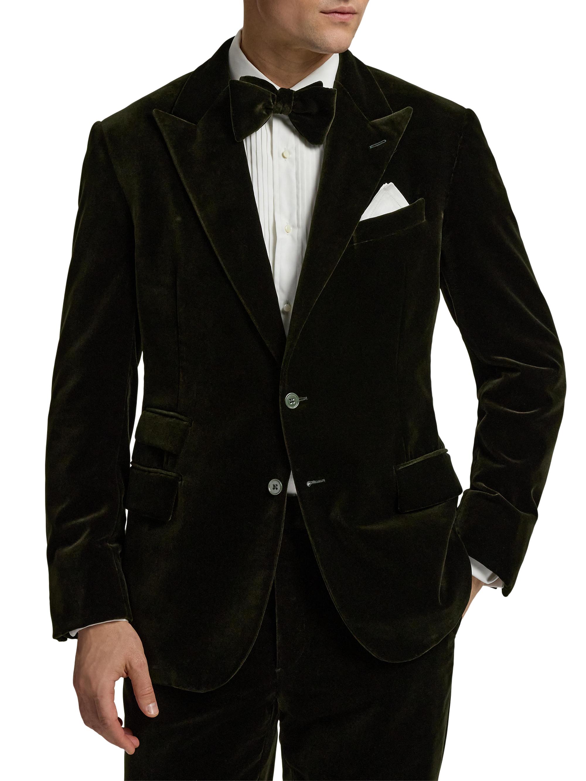 Ralph Lauren Purple Label Velvet Single-Breasted Blazer | Saks