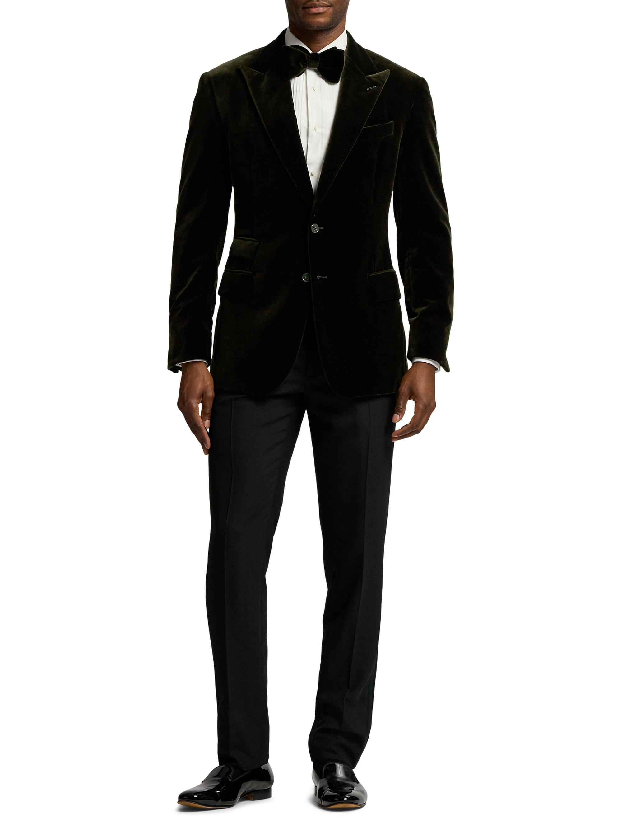 RALPH LAUREN PURPLE LABEL ブラックベルベットスラックス Men's Black Purple Label Jeans | Ralph Lauren