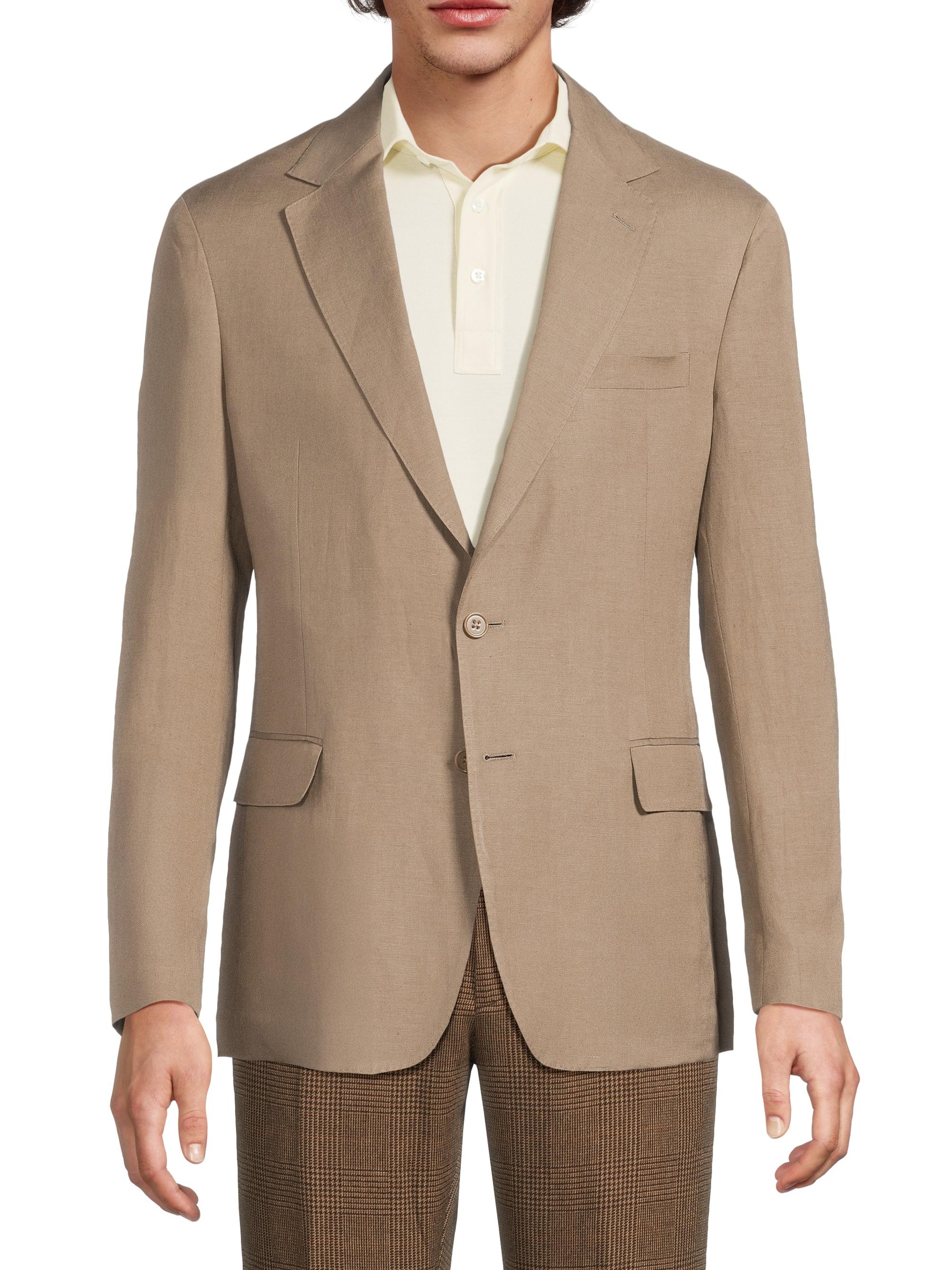 Ralph Lauren Purple Label Hadley Silk-Linen Single-Breasted Jacket