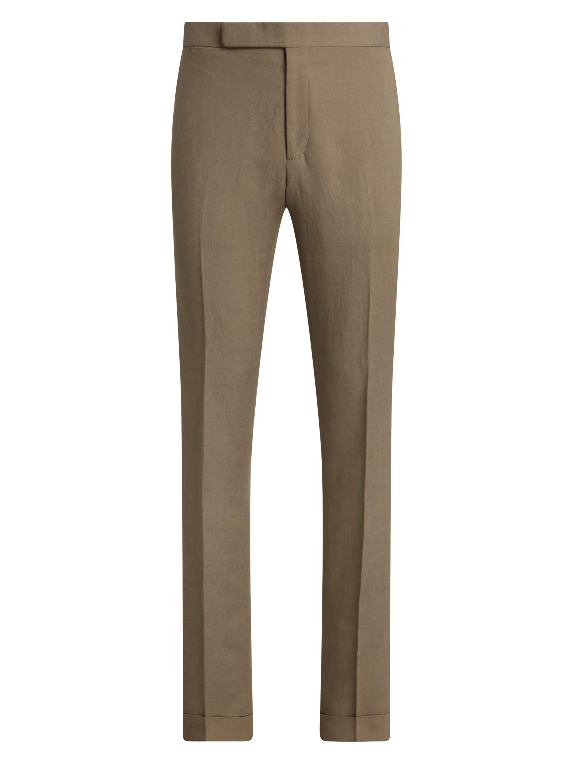 Ralph Lauren Purple Label Men's Silk-Linen Slim Trousers - Taupe