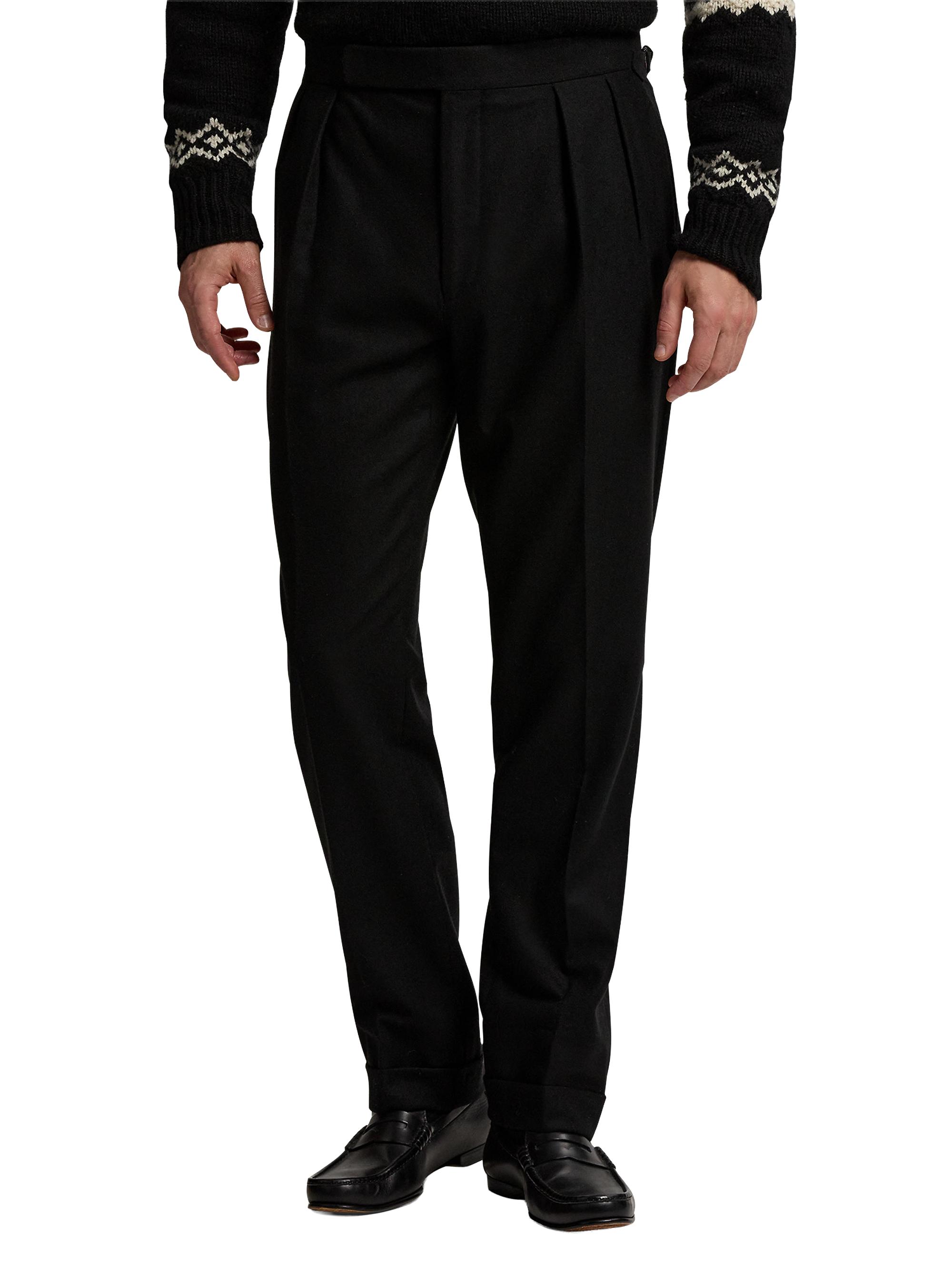 Ralph Lauren Purple Label Wool Flannel Trousers | Saks Fifth Avenue