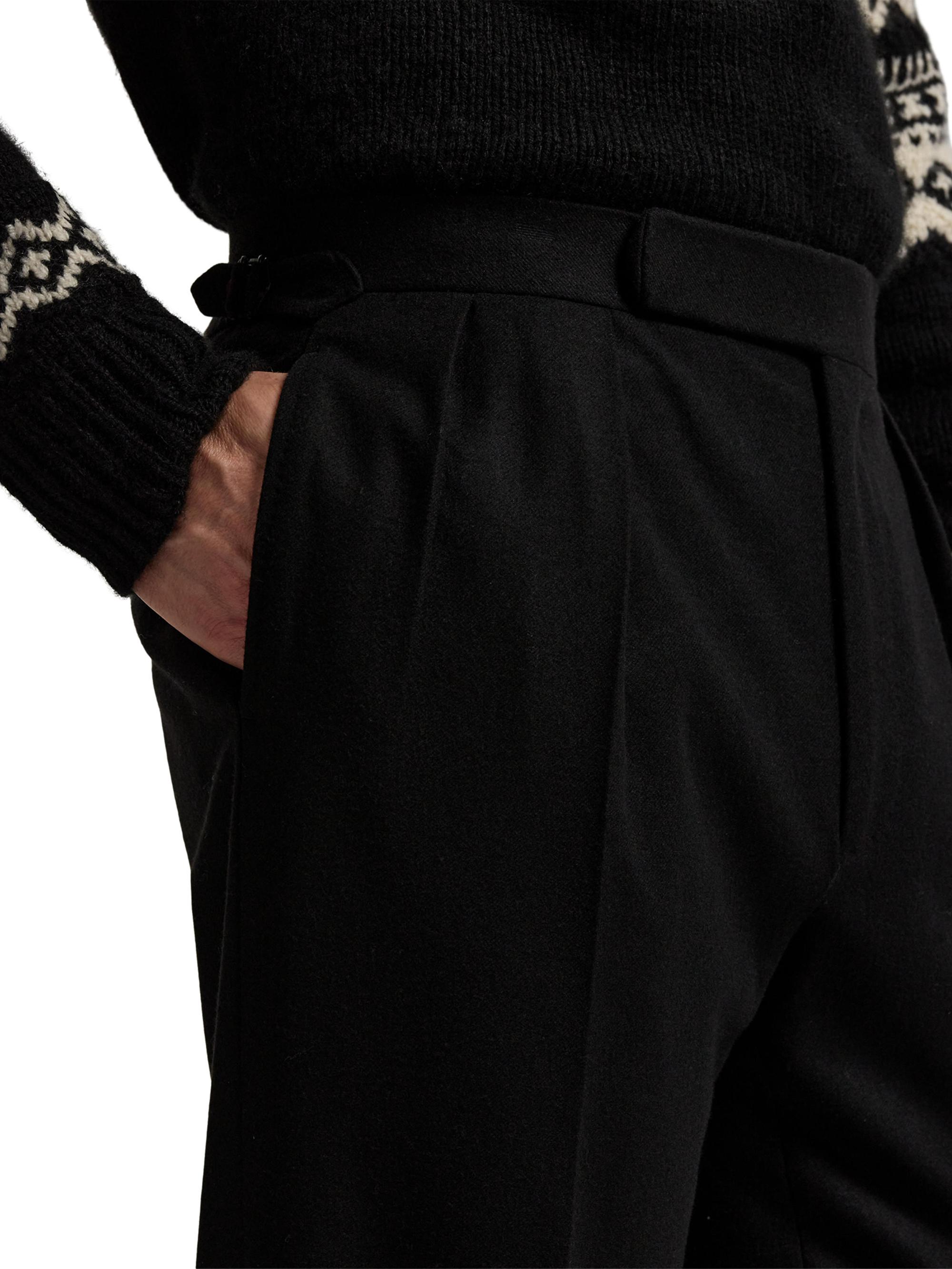 Ralph Lauren Purple Label Wool Flannel Trousers | Saks Fifth Avenue