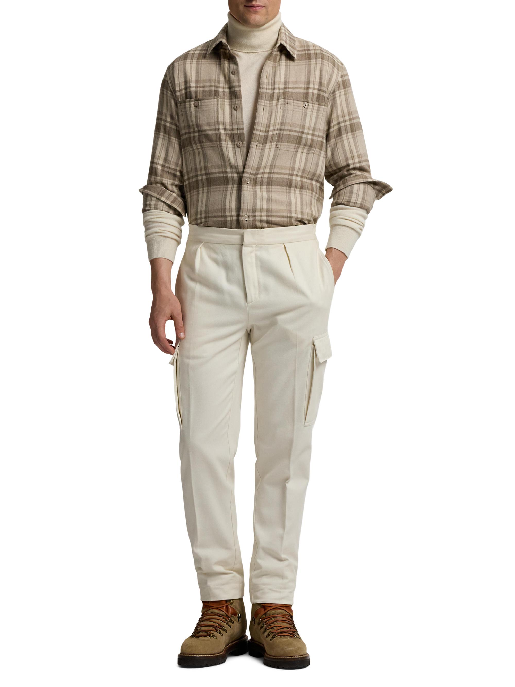 Ralph Lauren Purple Label Men's Davis Brushed Twill Cargo Pants - Classic Cream