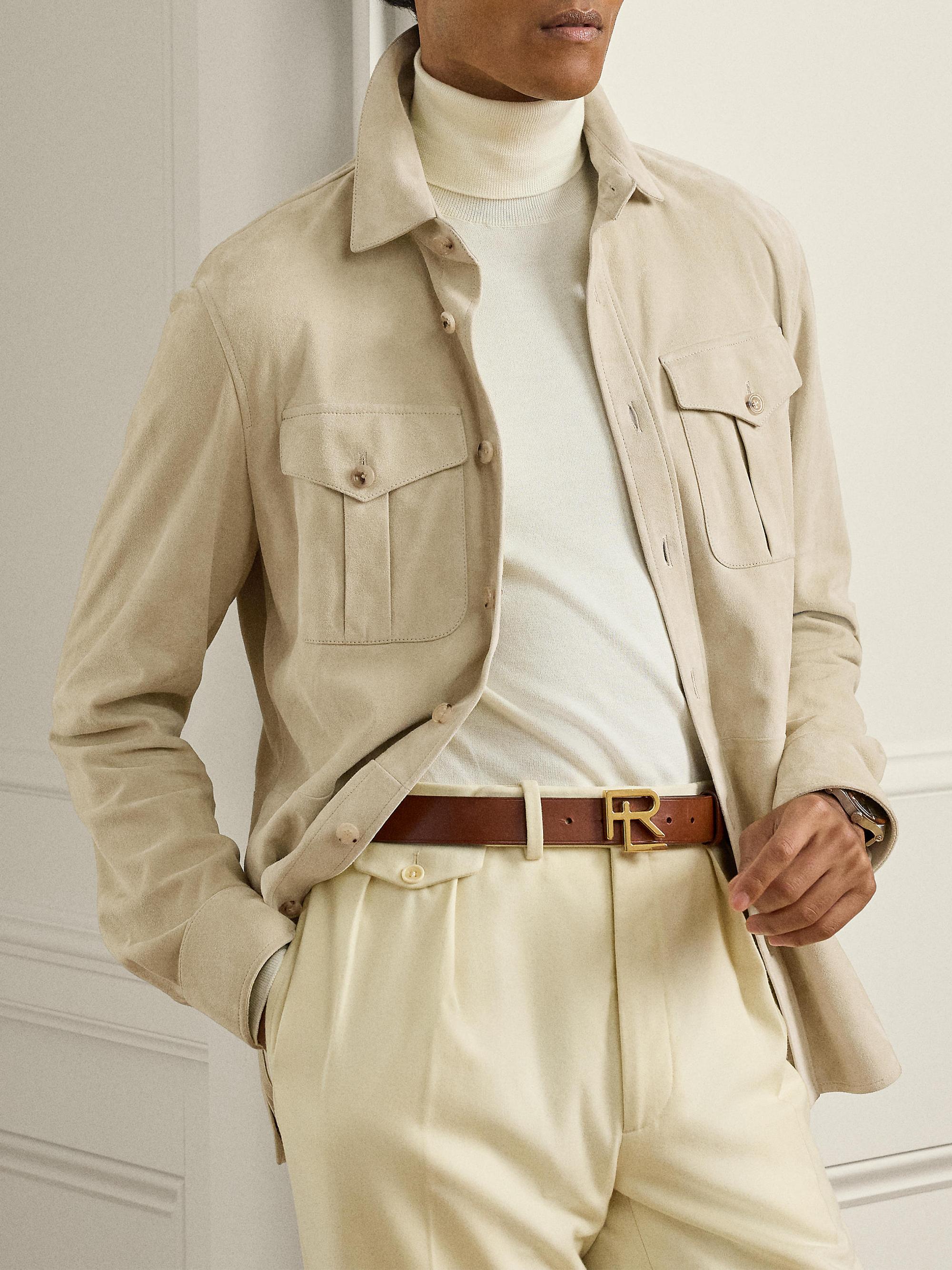 Ralph Lauren Purple Label Suede Overshirt | Saks Fifth Avenue