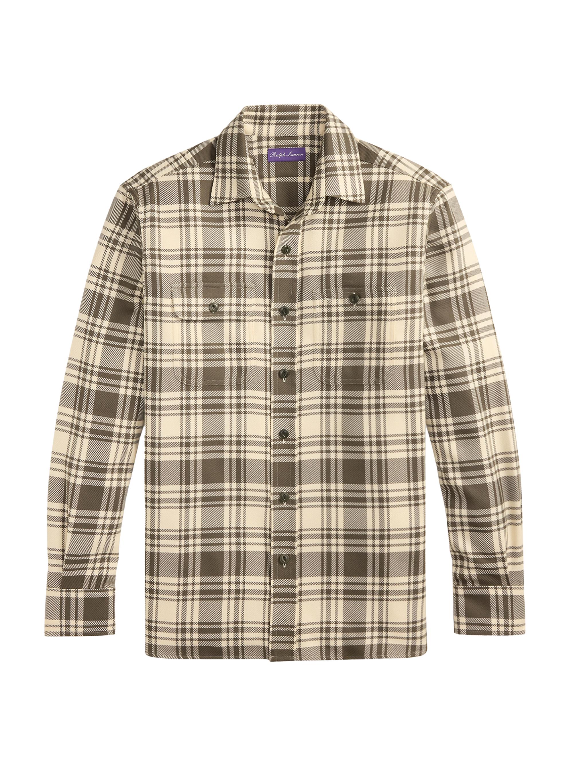 Ralph Lauren Purple Label Plaid Cashmere-Blend Overshirt | Saks