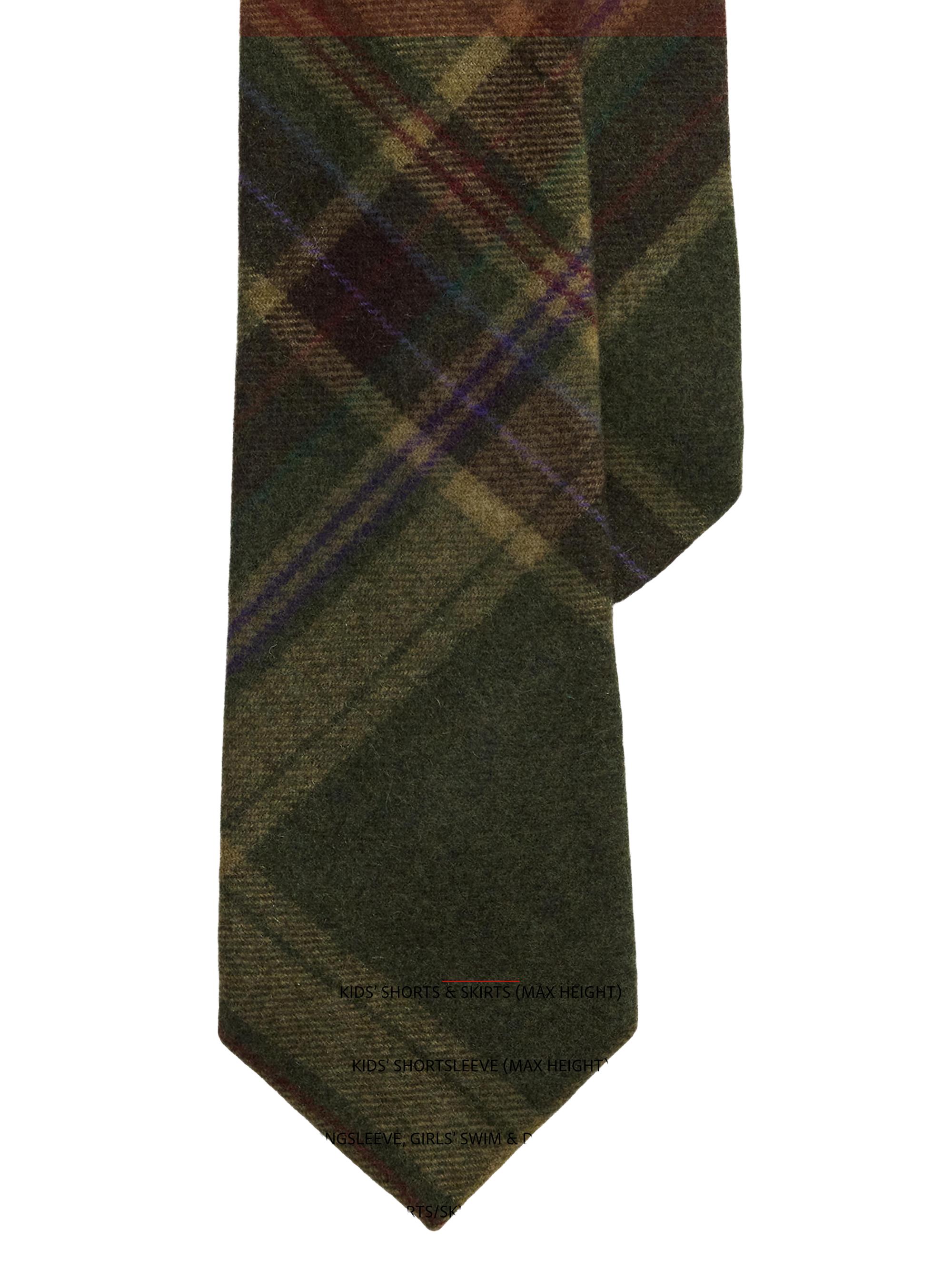 Ralph Lauren Purple Label Men's Plaid Cashmere Tie - Inverness Loden Multi