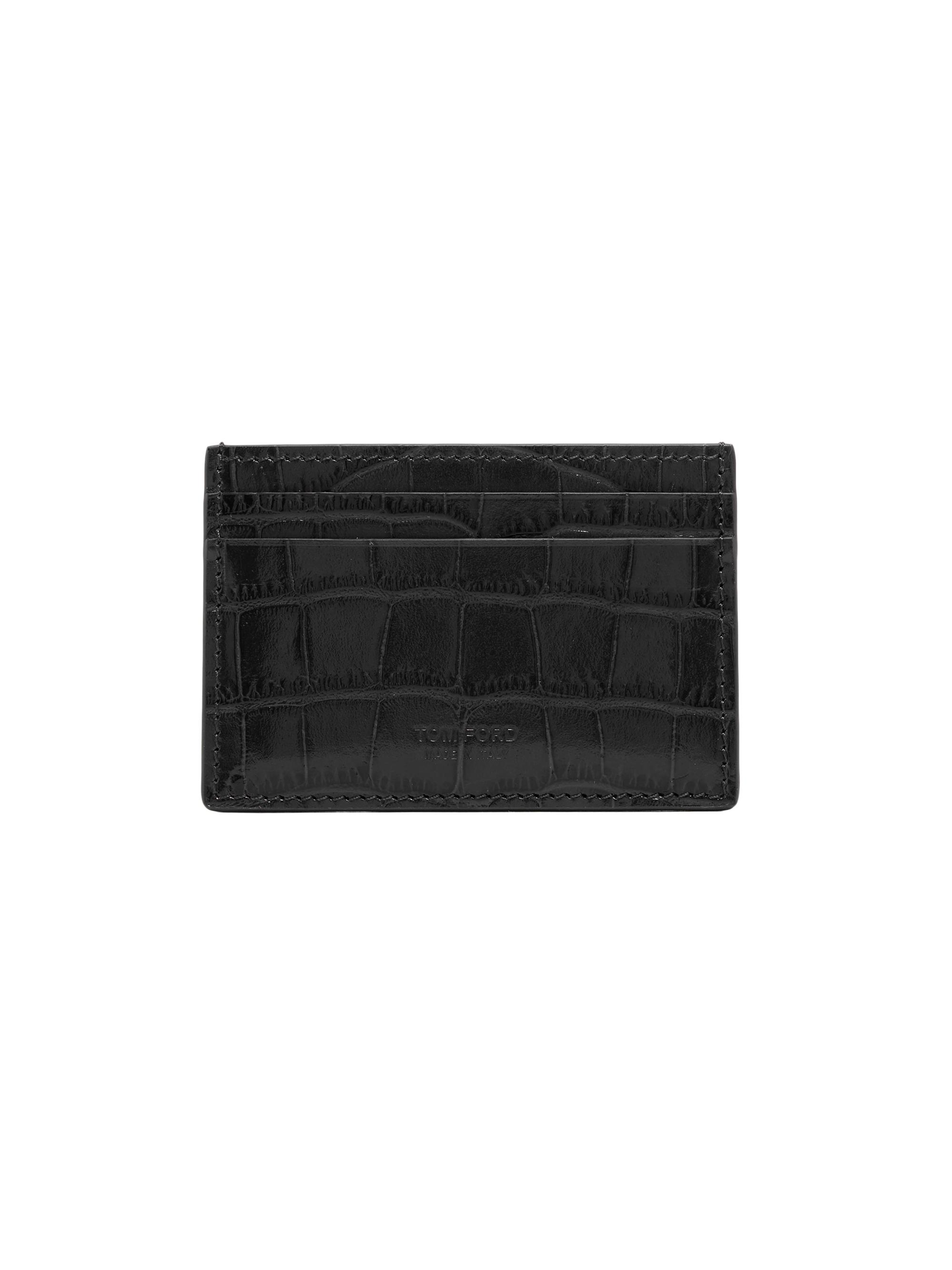 TOM FORD Croc-Embossed Leather Card Holder | Saks Fifth Avenue