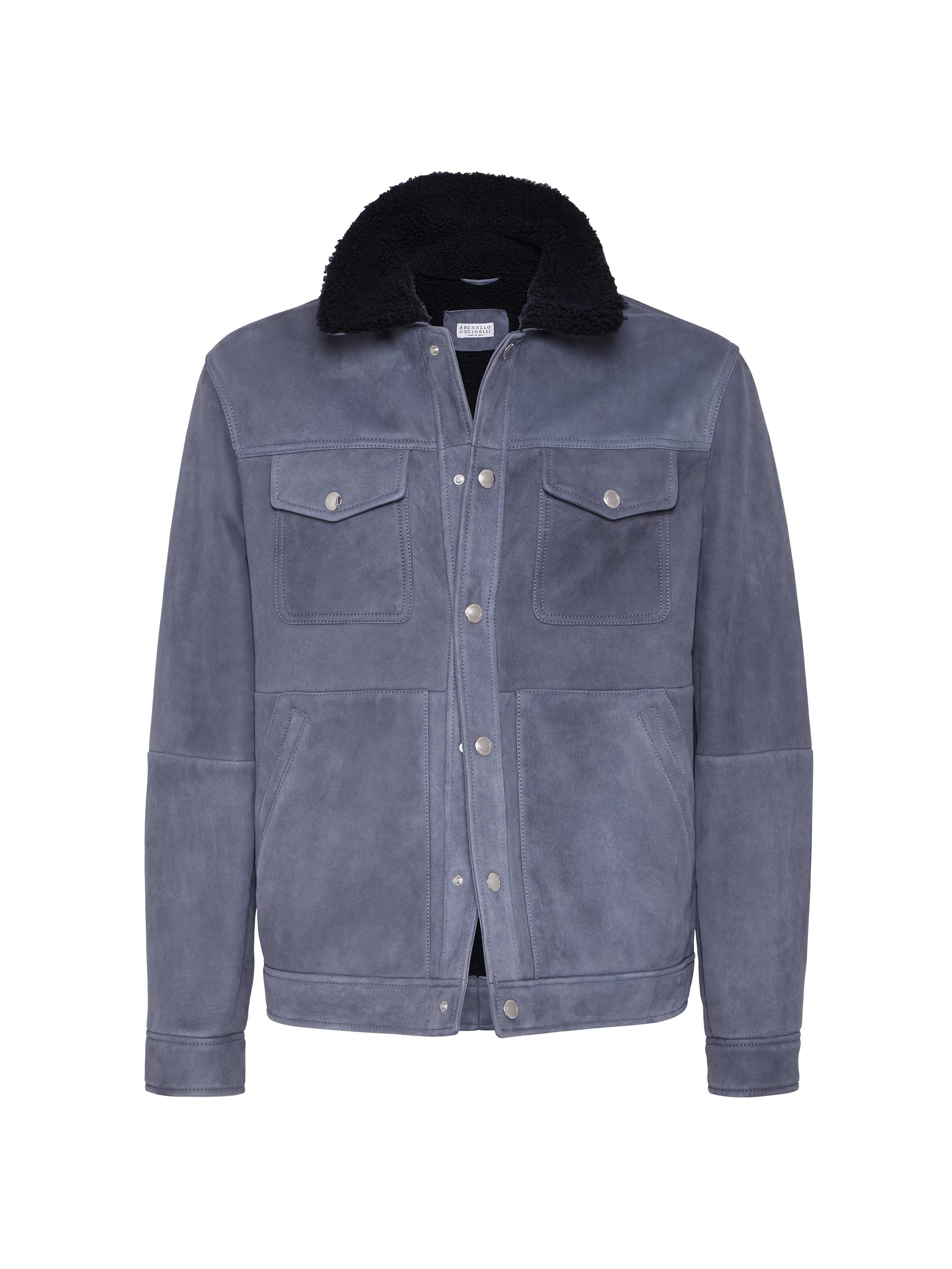 Brunello Cucinelli Suede Curly Shearling Four Pocket Jacket | Saks