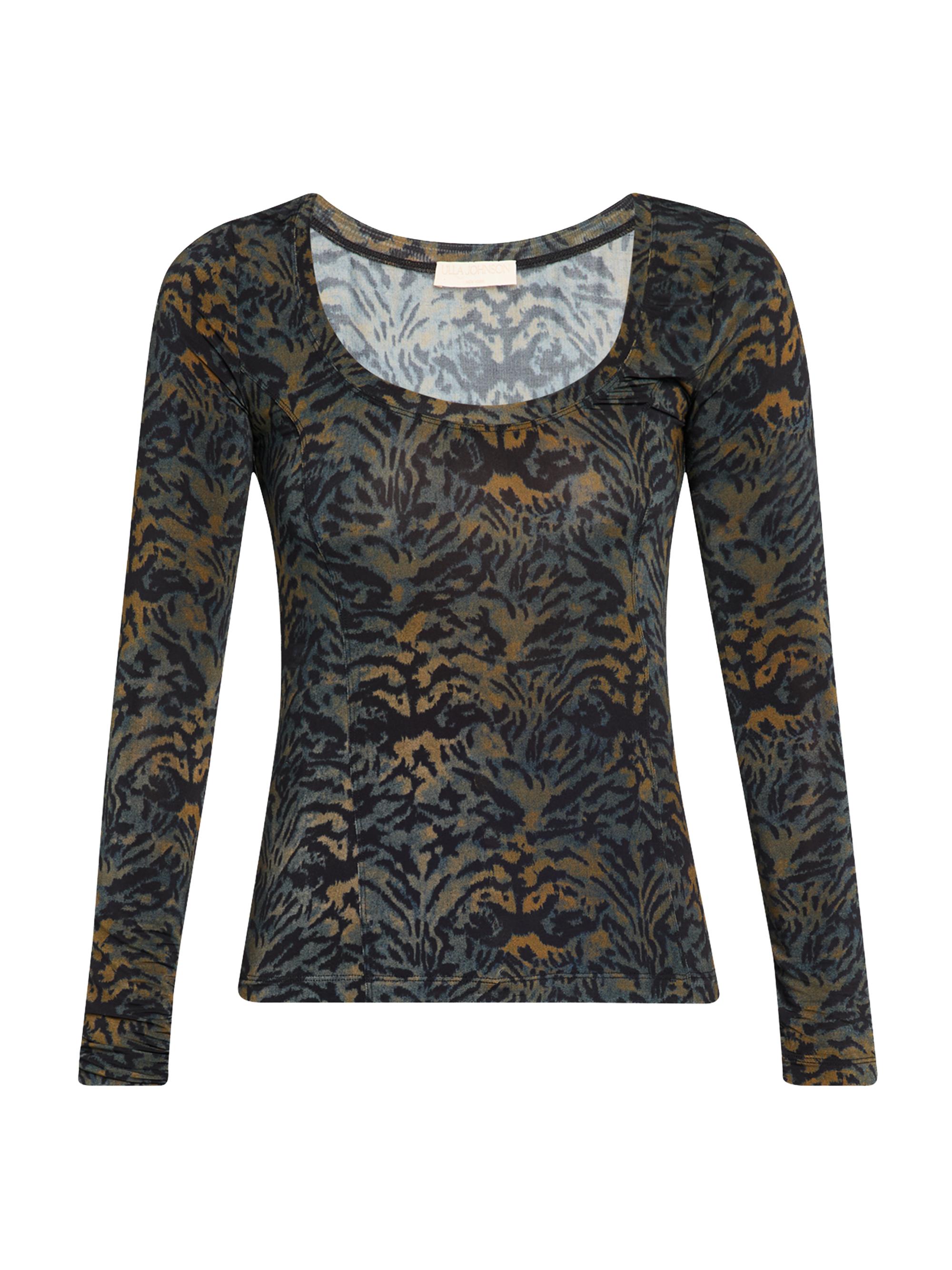 Ulla Johnson Women's Aris Paisley Stretch Jersey Top - Desert Jasper