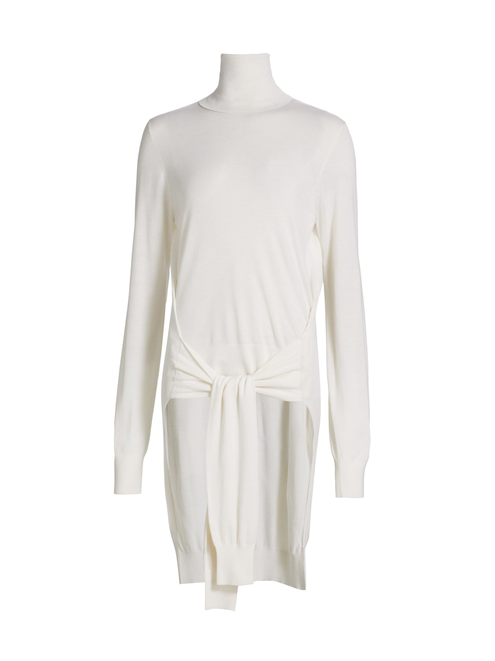 Toteme Women's Double-Sleeve Wool-Silk Sweater - White