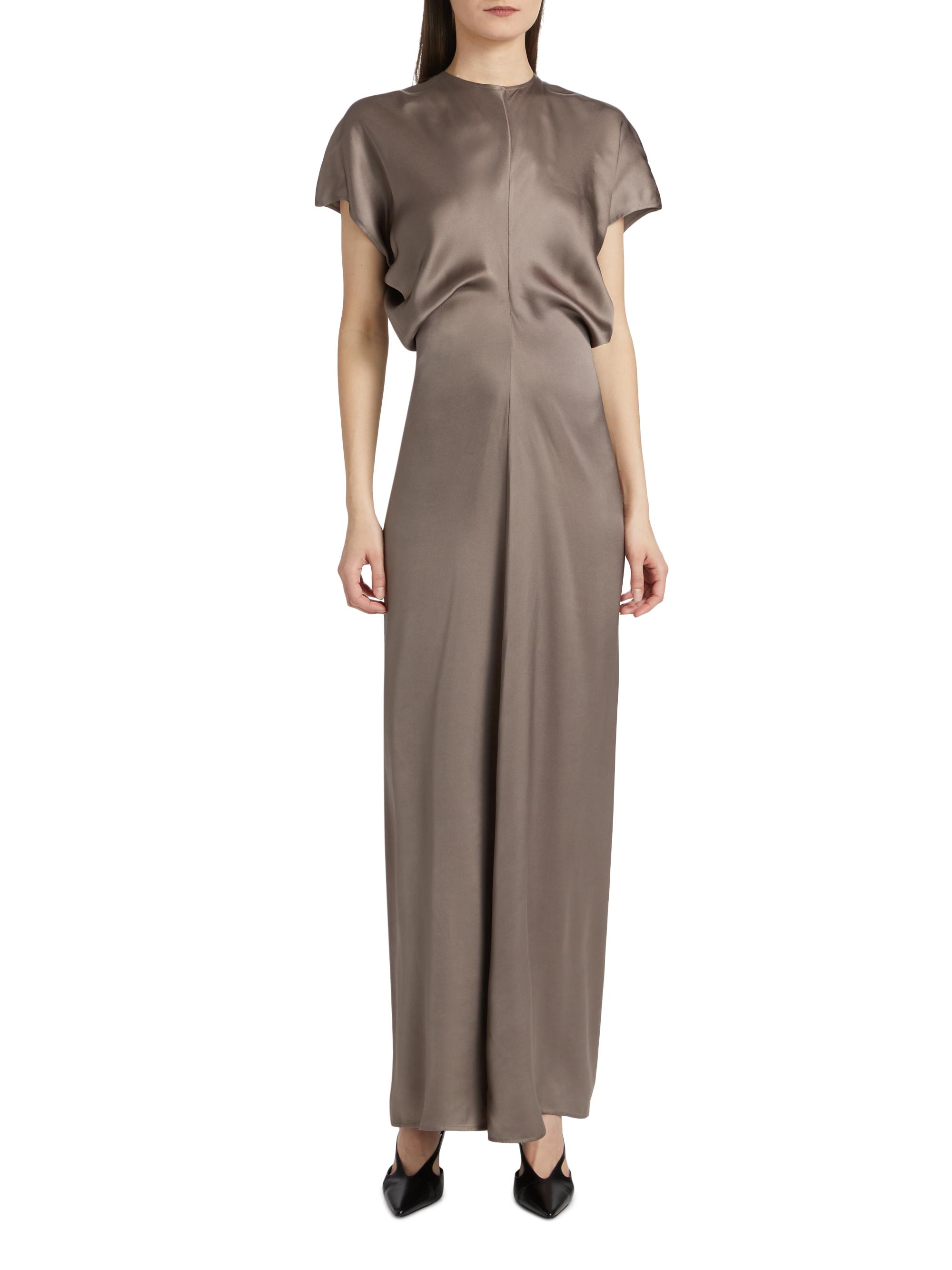toteme bias cut satin dress Silk-satin slip dress - black