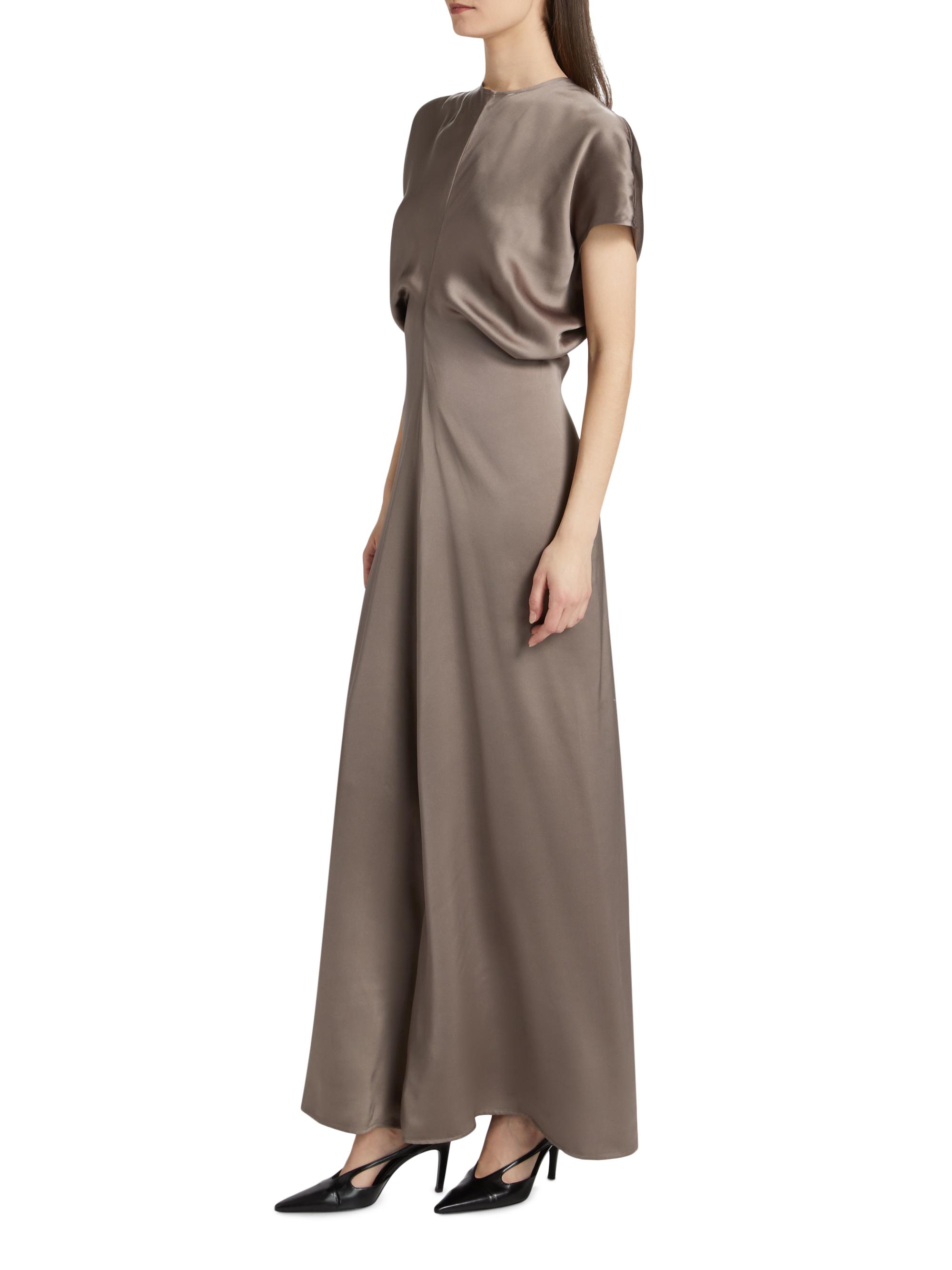 Toteme - Slouch waist dress taupe - 32 - Women