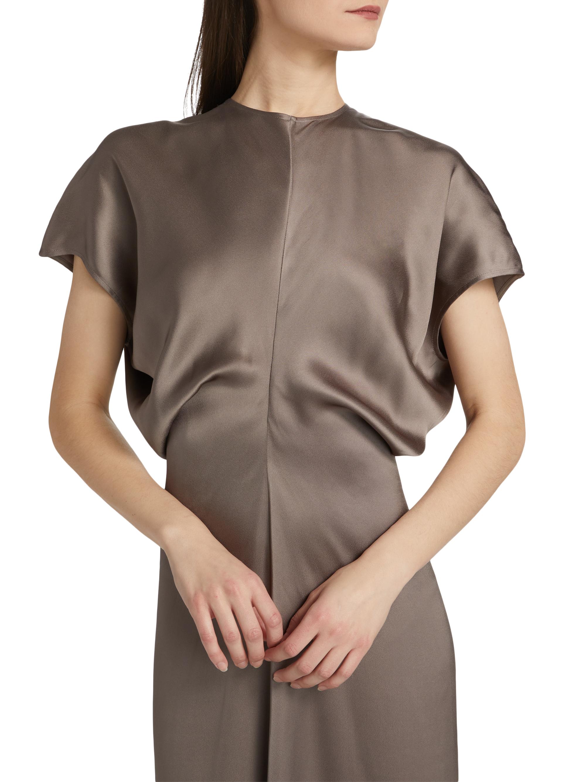 white christmas dresses Slouch waist dress bark – TOTEME main image 0