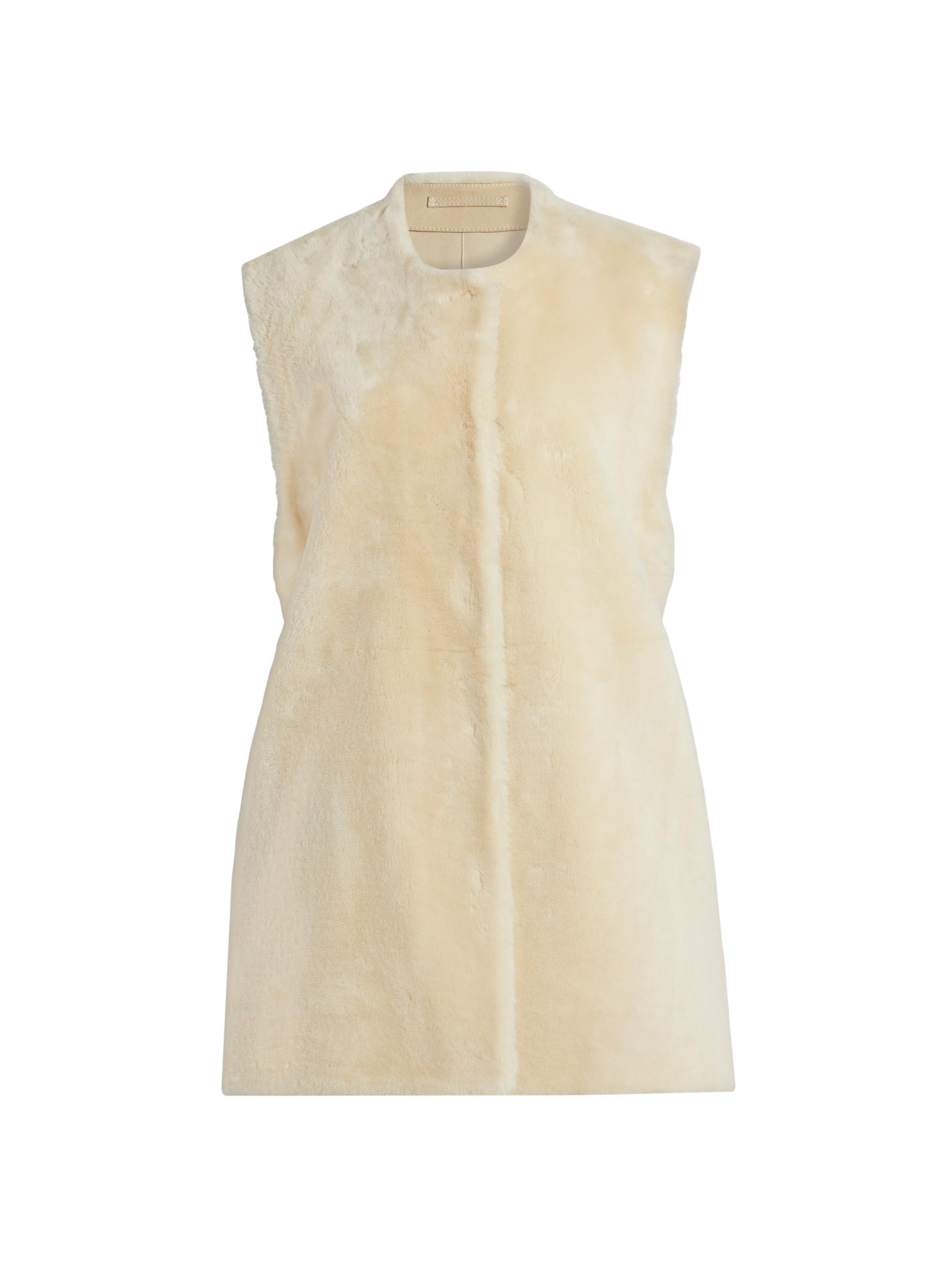 Toteme Women's Plush Shearling Vest - Ecru