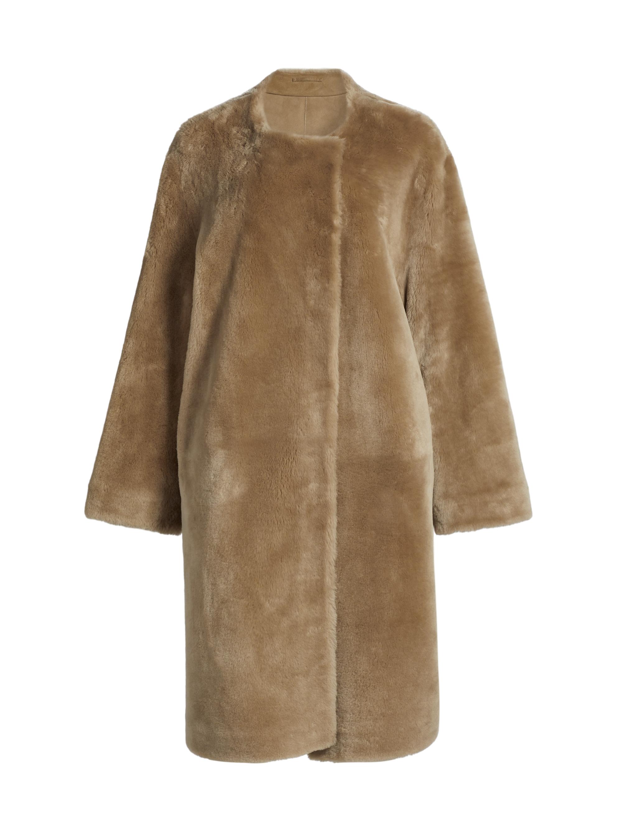 Toteme Collarless Shearling Coat | Saks Fifth Avenue
