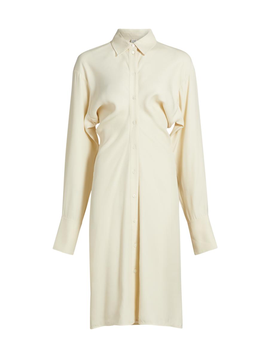 Toteme Slouch Satin Shirtdress | Saks Fifth Avenue