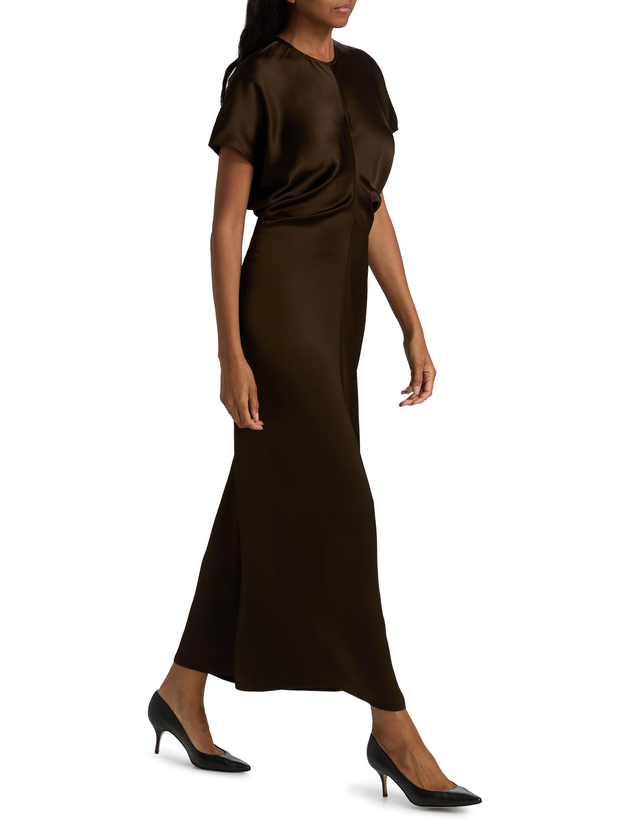 Toteme Slouch waist Maxi Dress - bark
