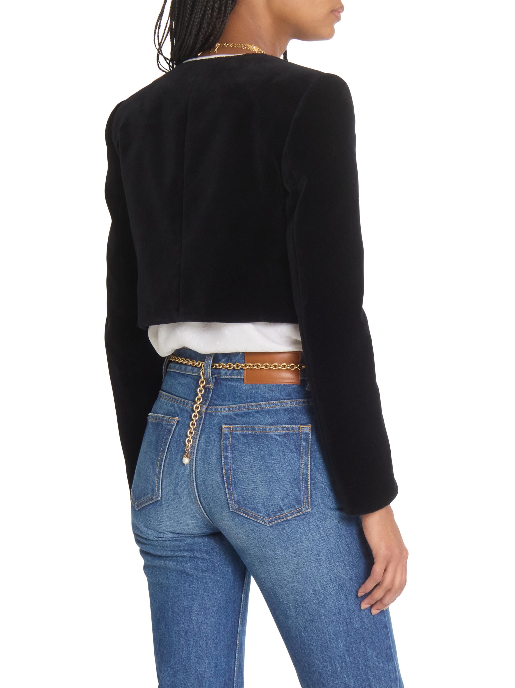 Chloé Velvet Crop Jacket | Saks Fifth Avenue