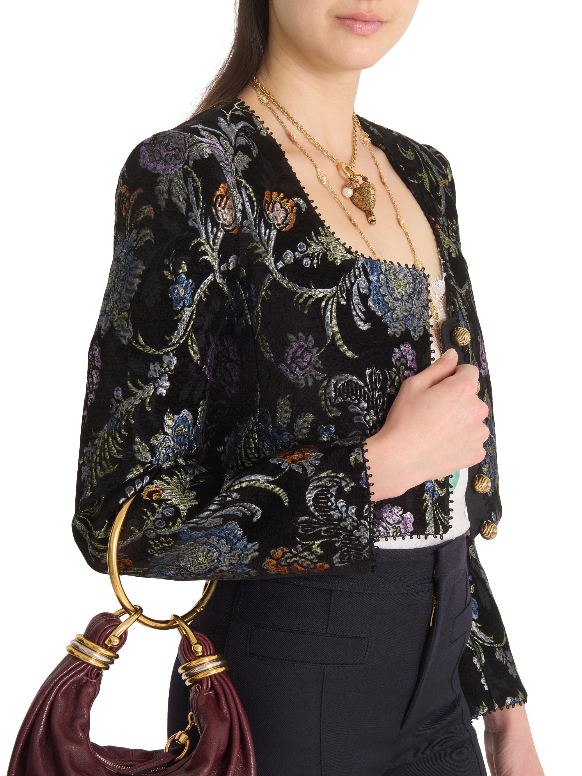 Chloé Floral Brocade Crop Jacket | Saks Fifth Avenue