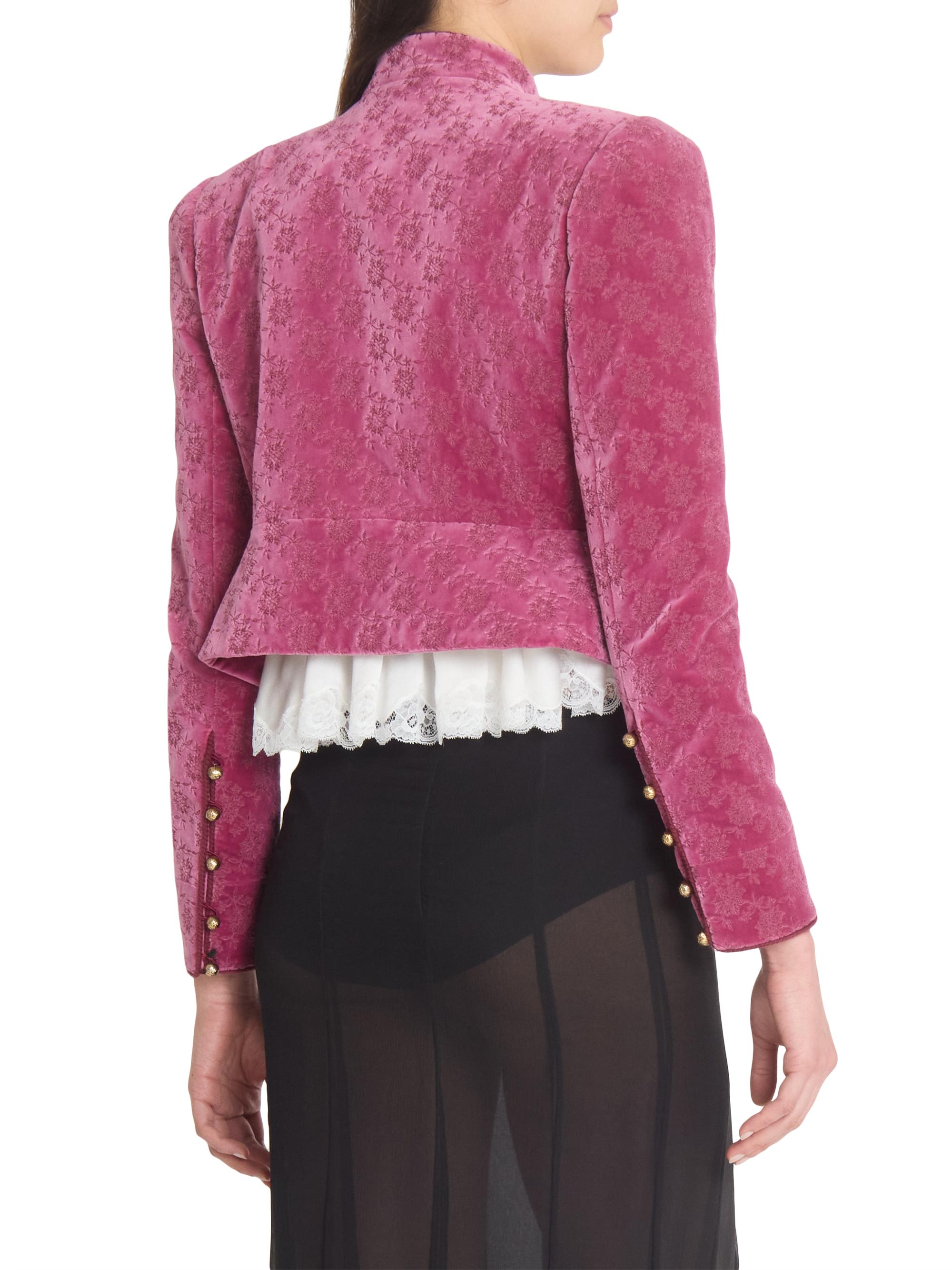 Chloe クロエ ジャケット ショート丈 38 M ヴィンテージ Chloé Floral Velvet Crop Jacket | Saks Fifth Avenue