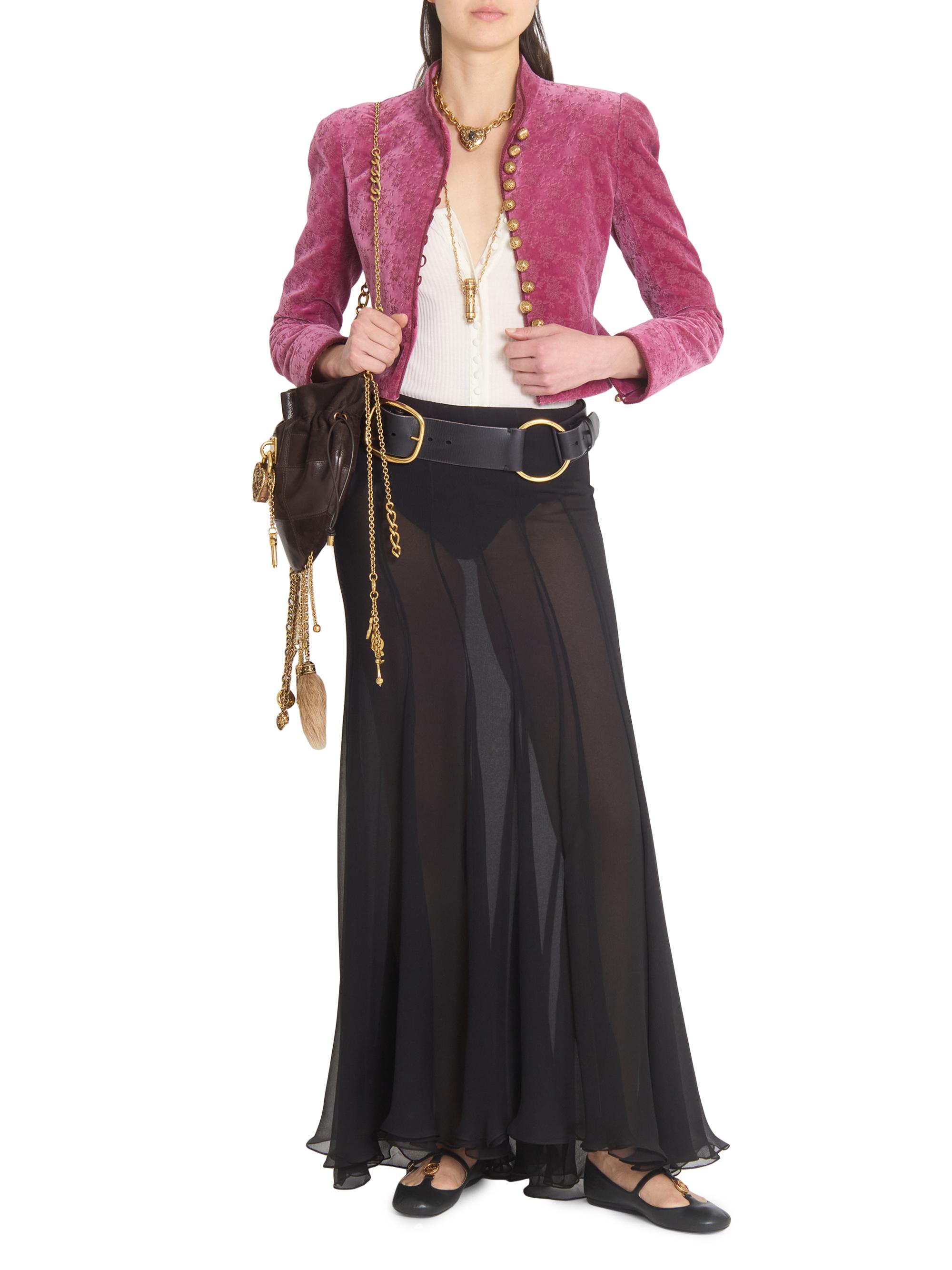 Chloé Floral Velvet Crop Jacket | Saks Fifth Avenue