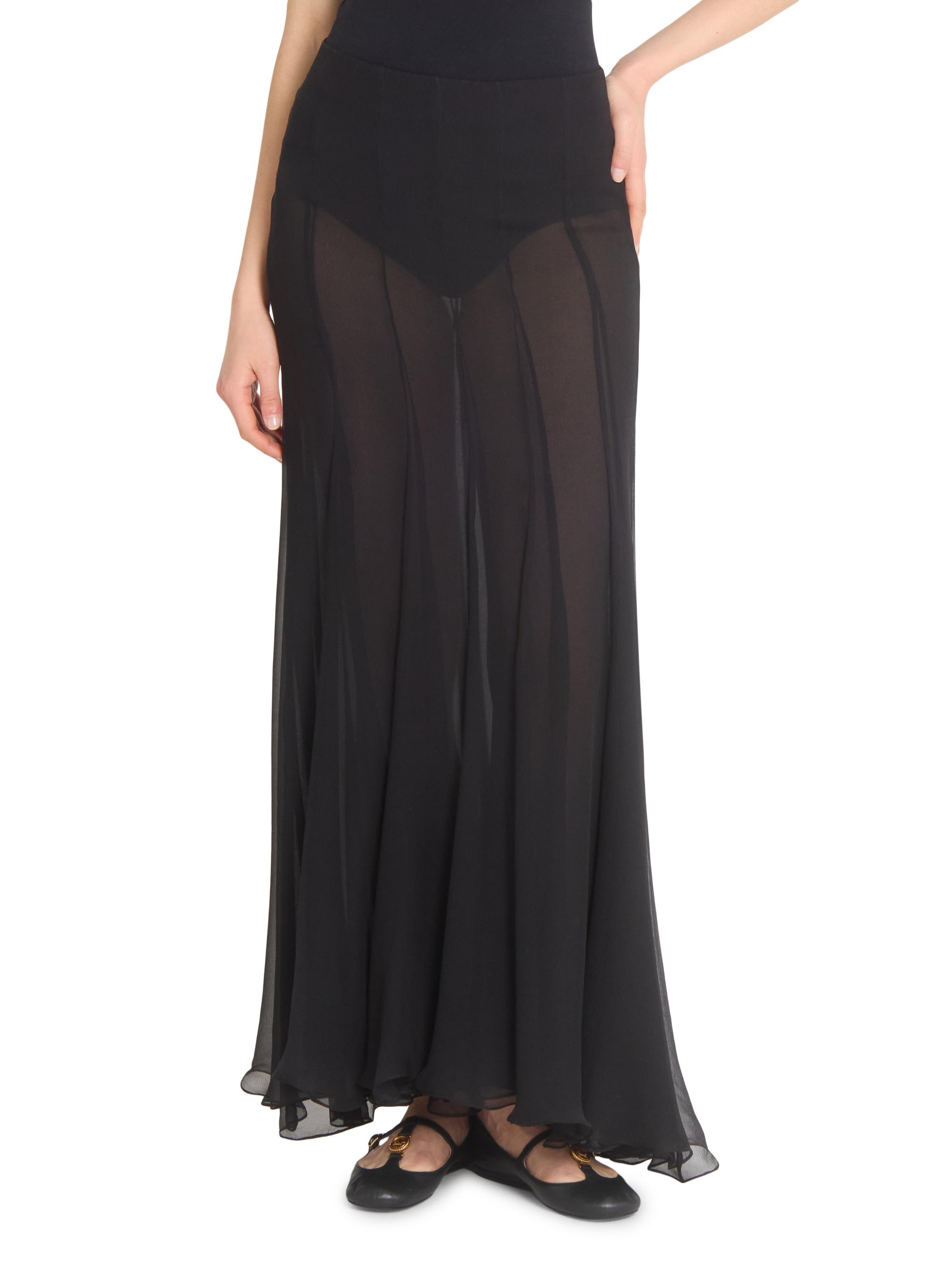 Chloé Pleated Sheer Silk Maxi Skirt | Saks Fifth Avenue