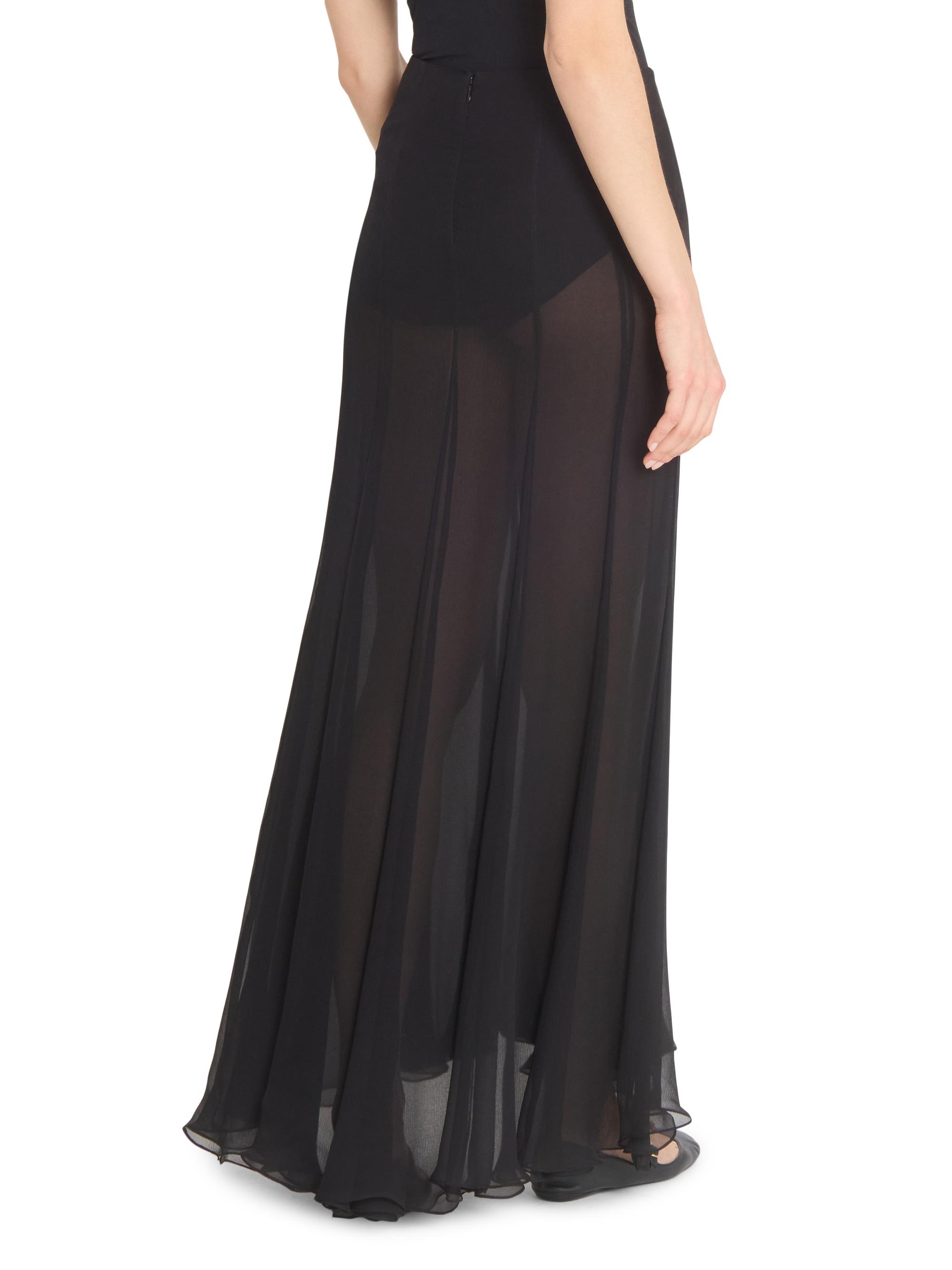 Chloé Pleated Sheer Silk Maxi Skirt | Saks Fifth Avenue