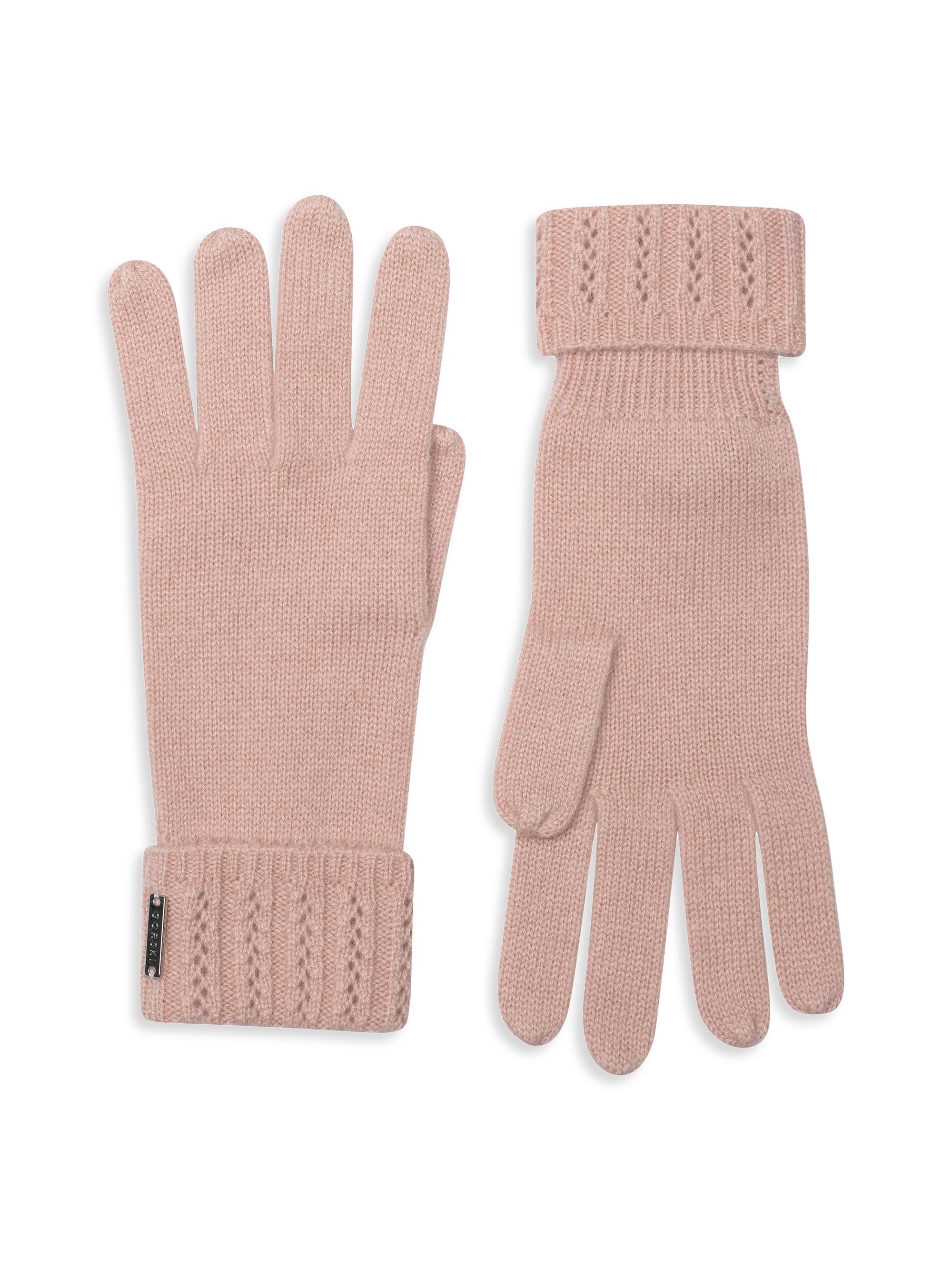 Saks Fifth Avenue Cabel-Knit Ribbed Trim Fingerless Gloves | Saks