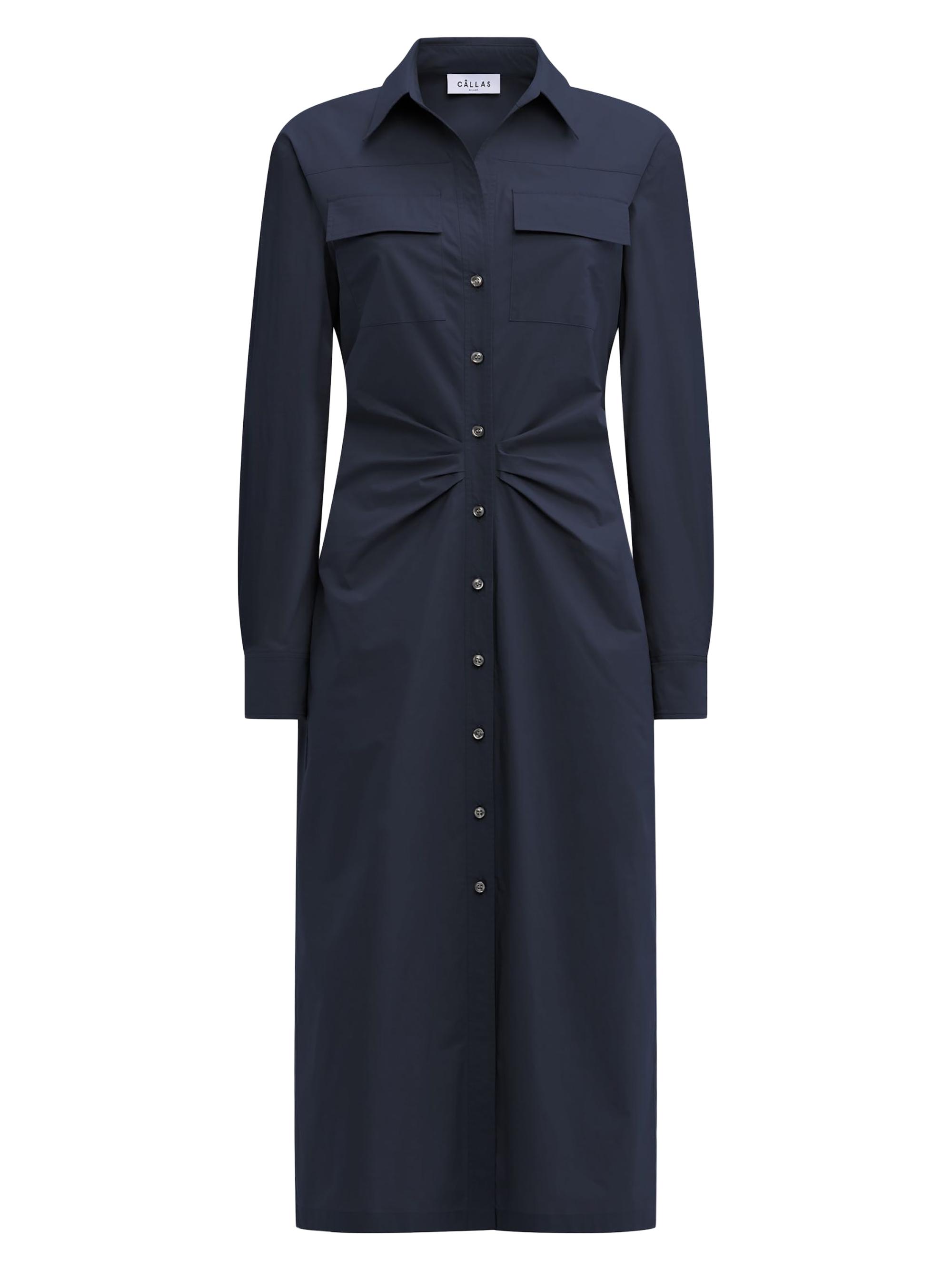 Callas Milano Women's Tangiers Long Shirt Dress - Navy