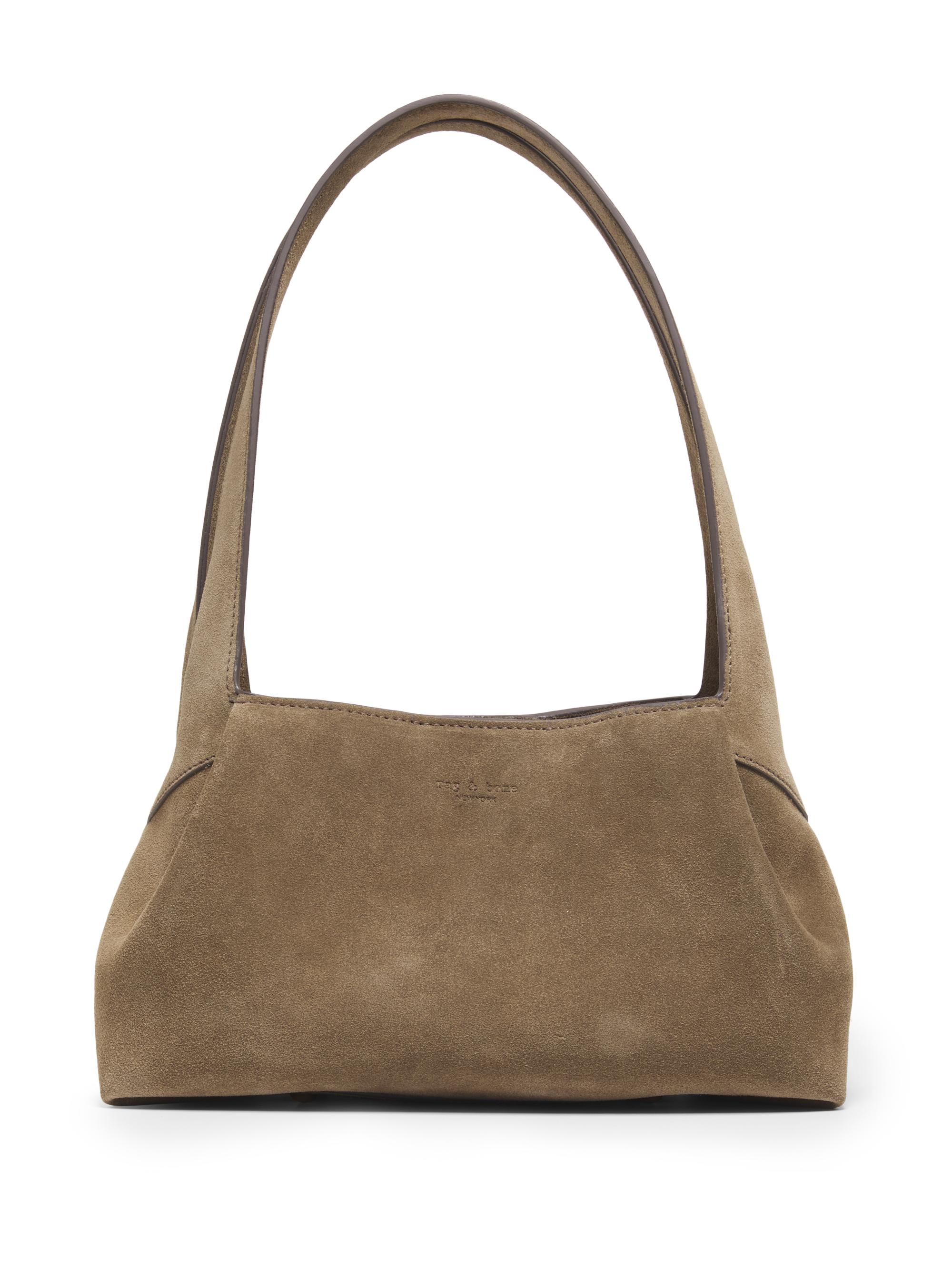 rag & bone Women's Slade Suede Shoulder Bag - Chocolate