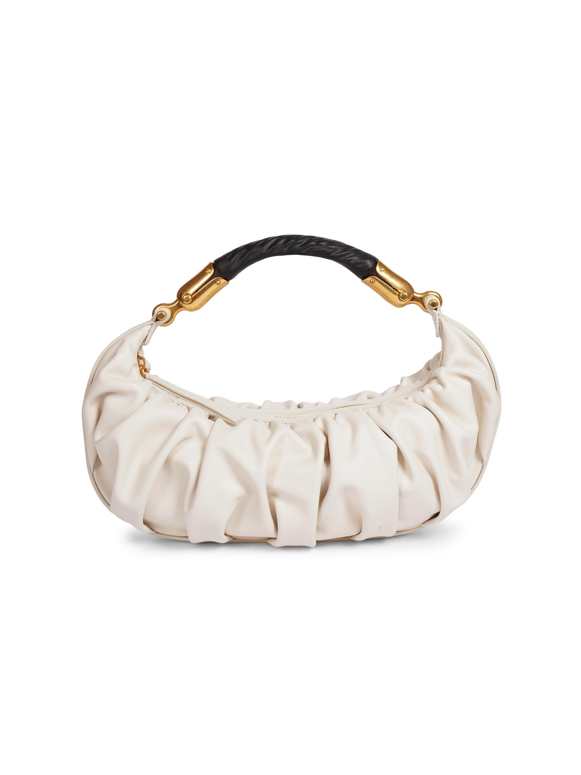 Balmain Women's  Ebene Leather Top Handle Bag - Creme