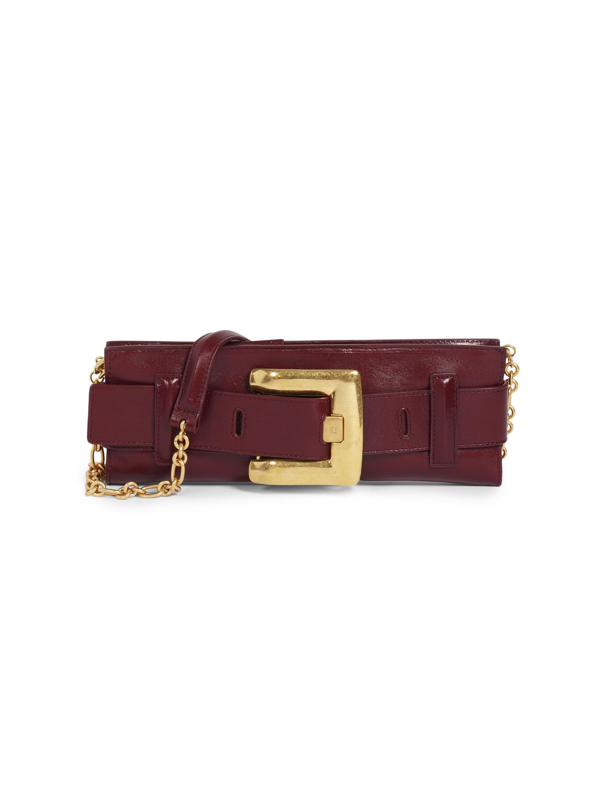 Balmain Women's Anthem Leather Clutch - Aubergine