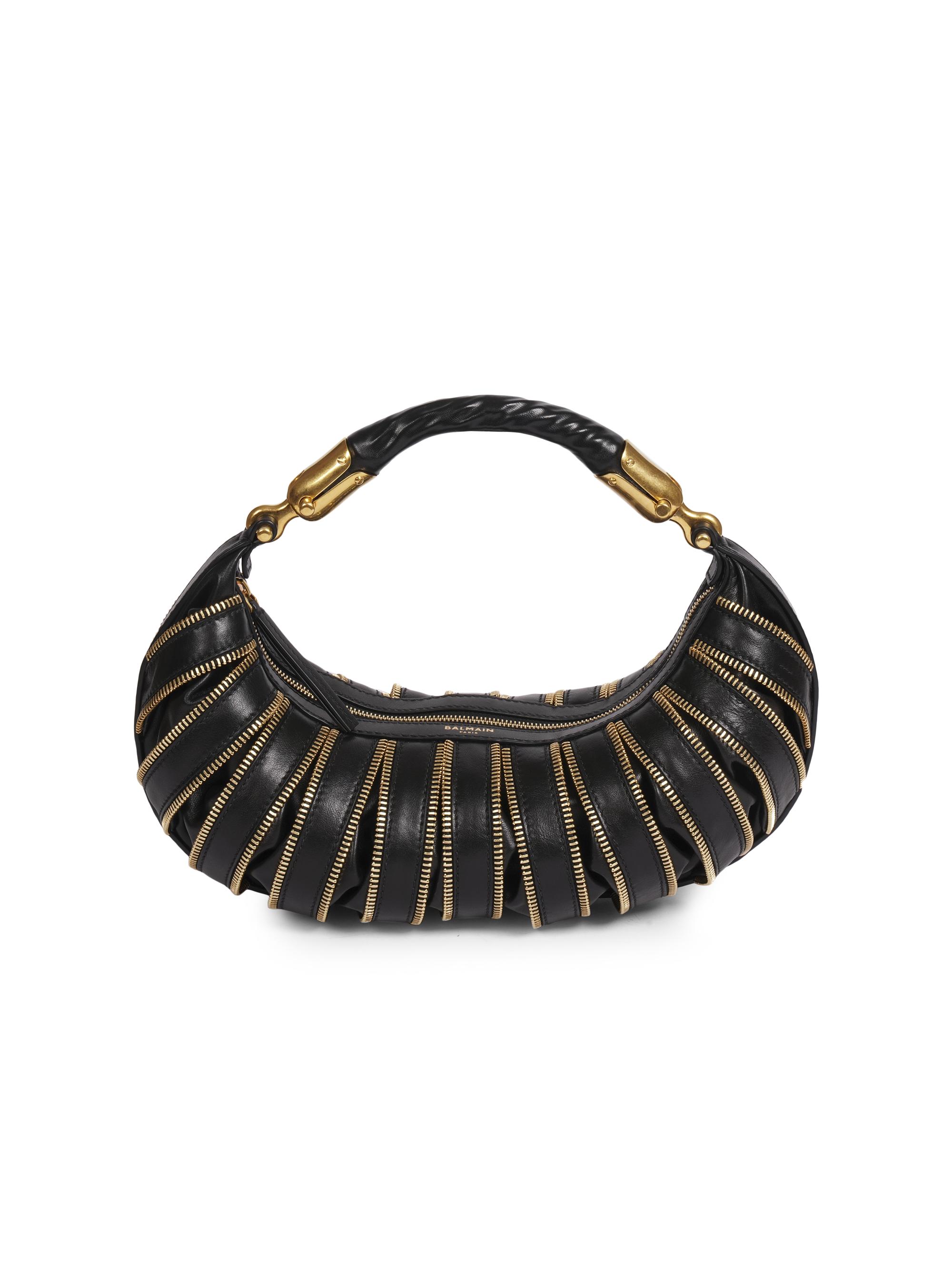 Balmain Women's  Ebene Leather Top Handle Bag - Noir