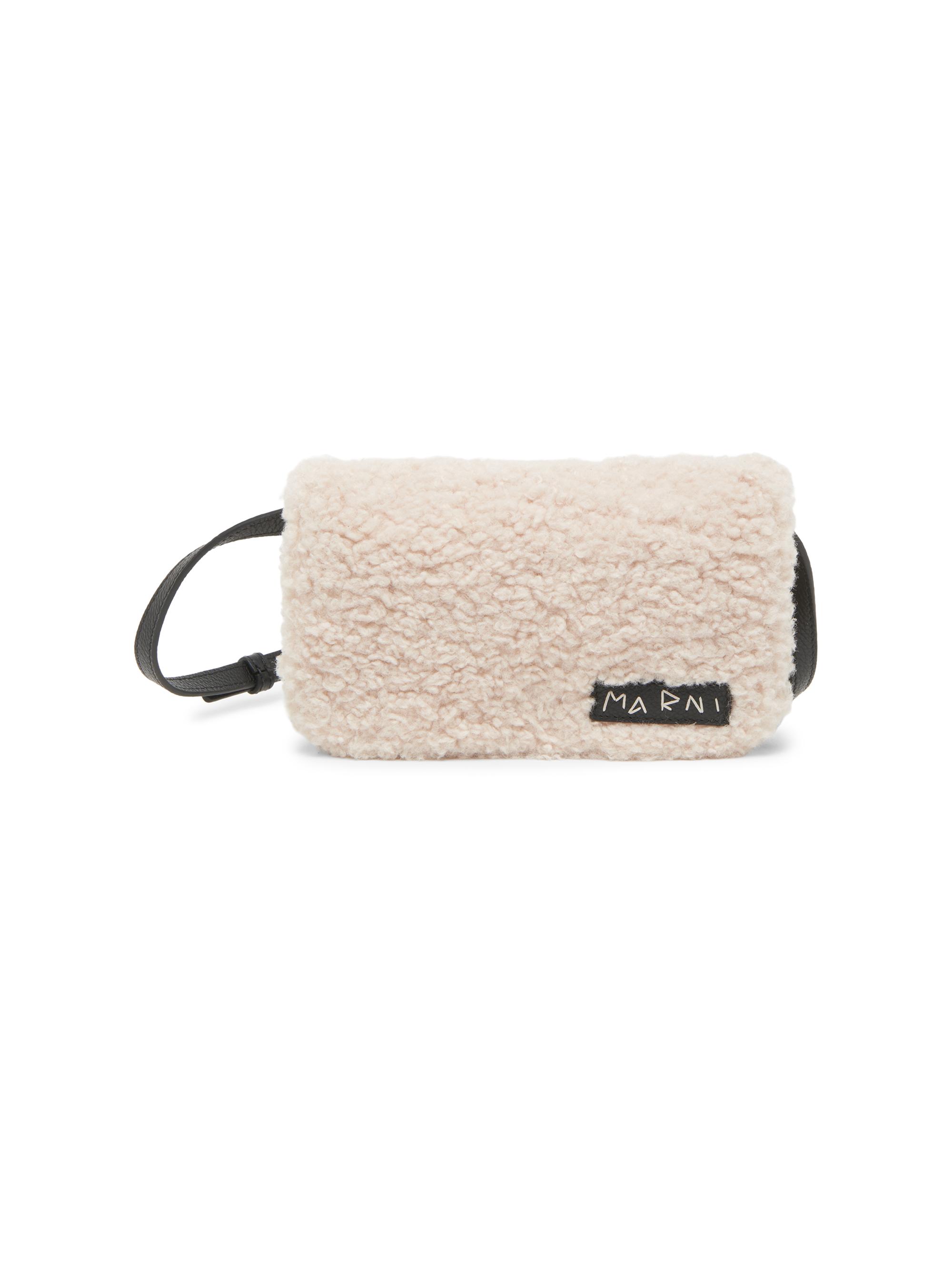 Marni Men's Faux Fur Pochette - Silk White