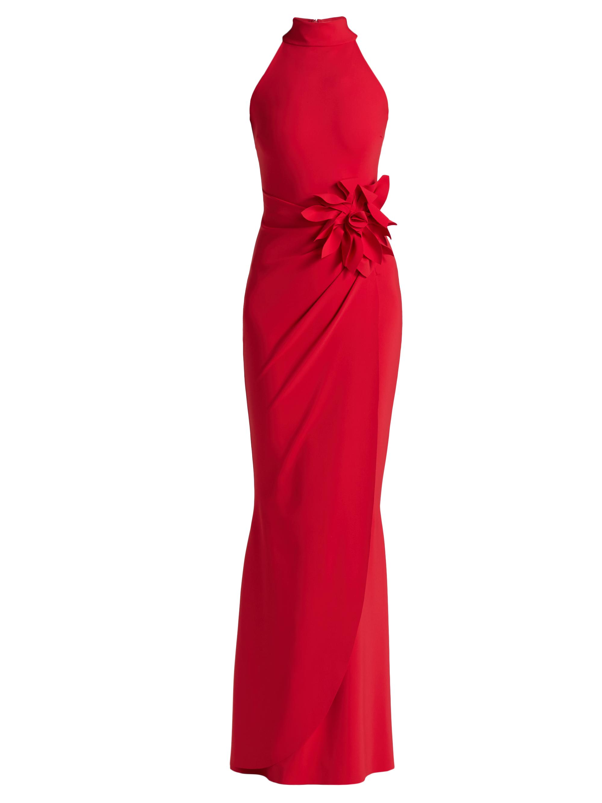 Chiara Boni La Petite Robe Women's Gudruly Floral-Appliqué Halterneck Gown - Passion