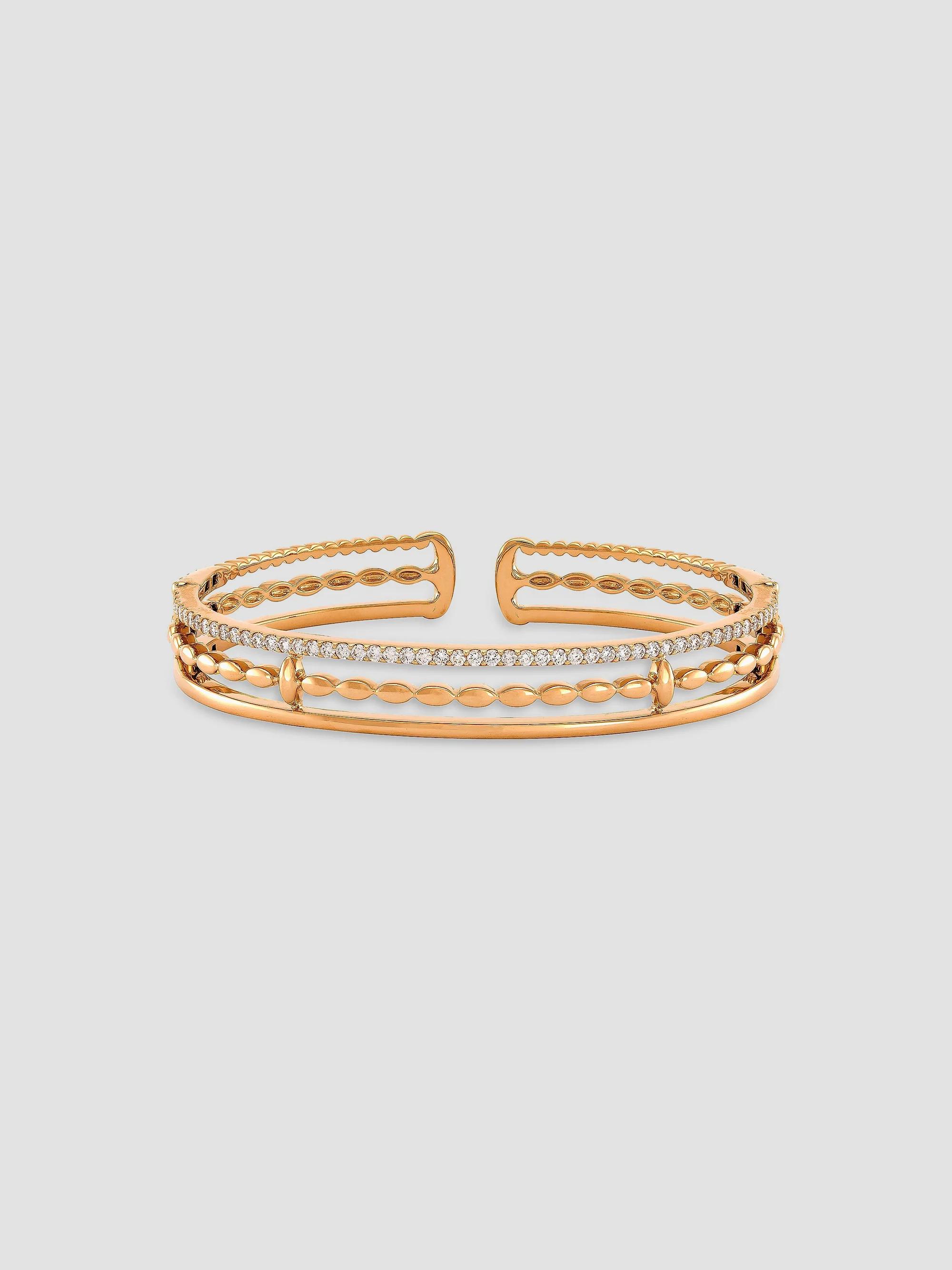 Etho Maria Women's My Etho II 18K Rose Gold & 0.79 TCW Diamond Cuff - Rose Gold
