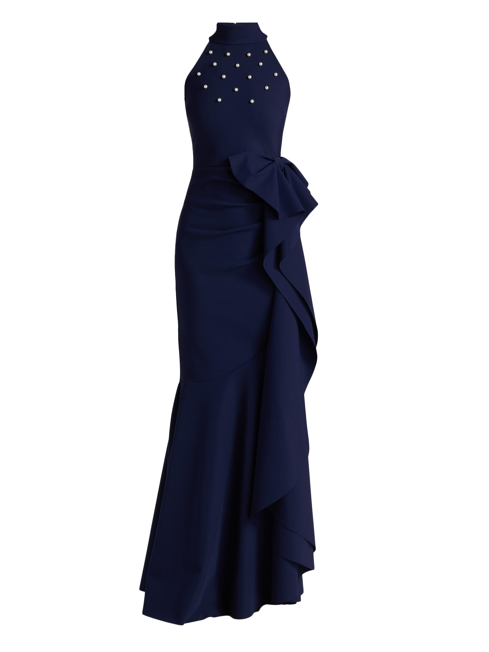 Chiara Boni La Petite Robe Women's Gumaco Fitted Jersey Gown - Blu Notte