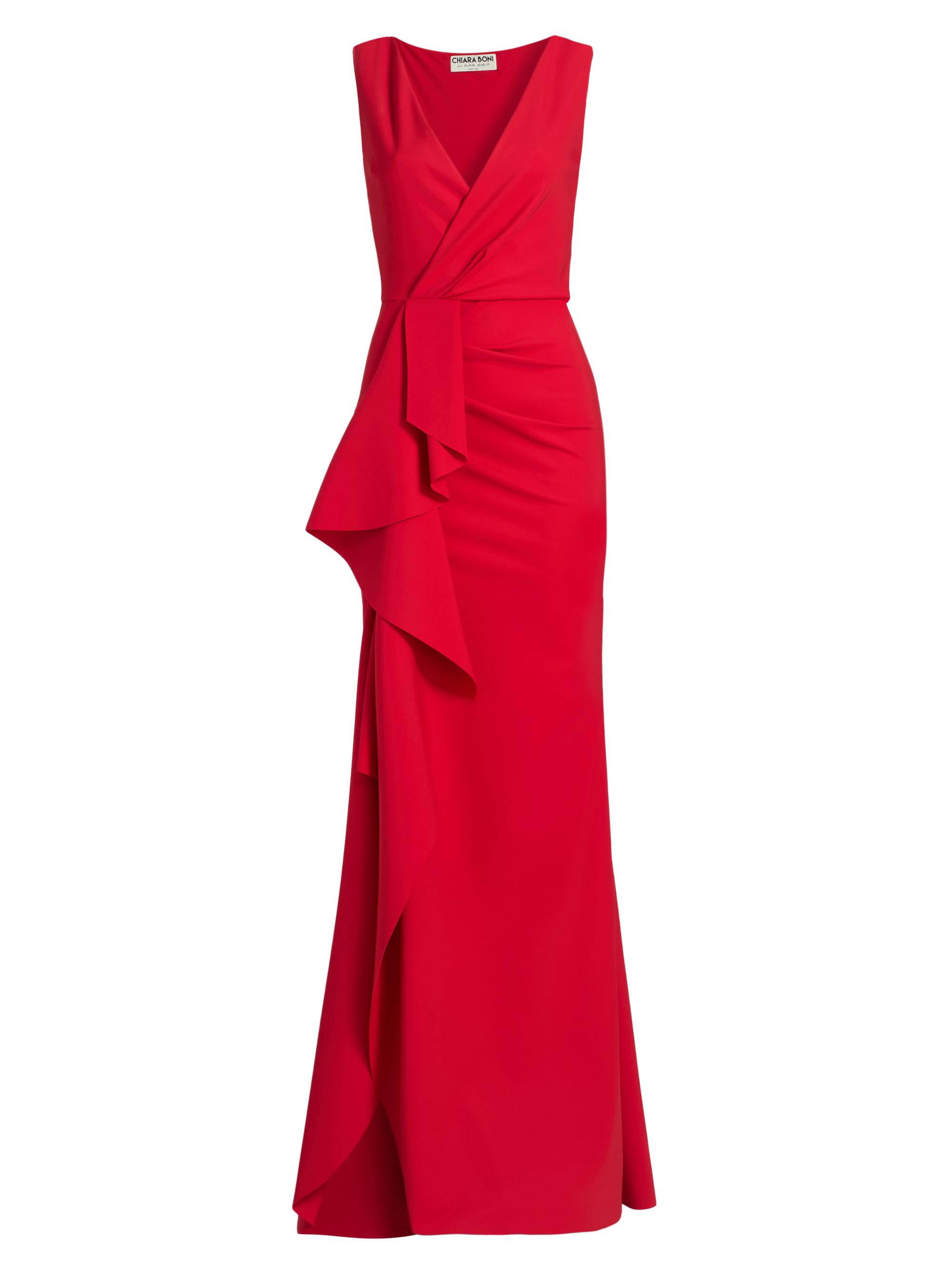 Chiara Boni La Petite Robe Women's Vesse Ruffled Jersey Gown - Passion