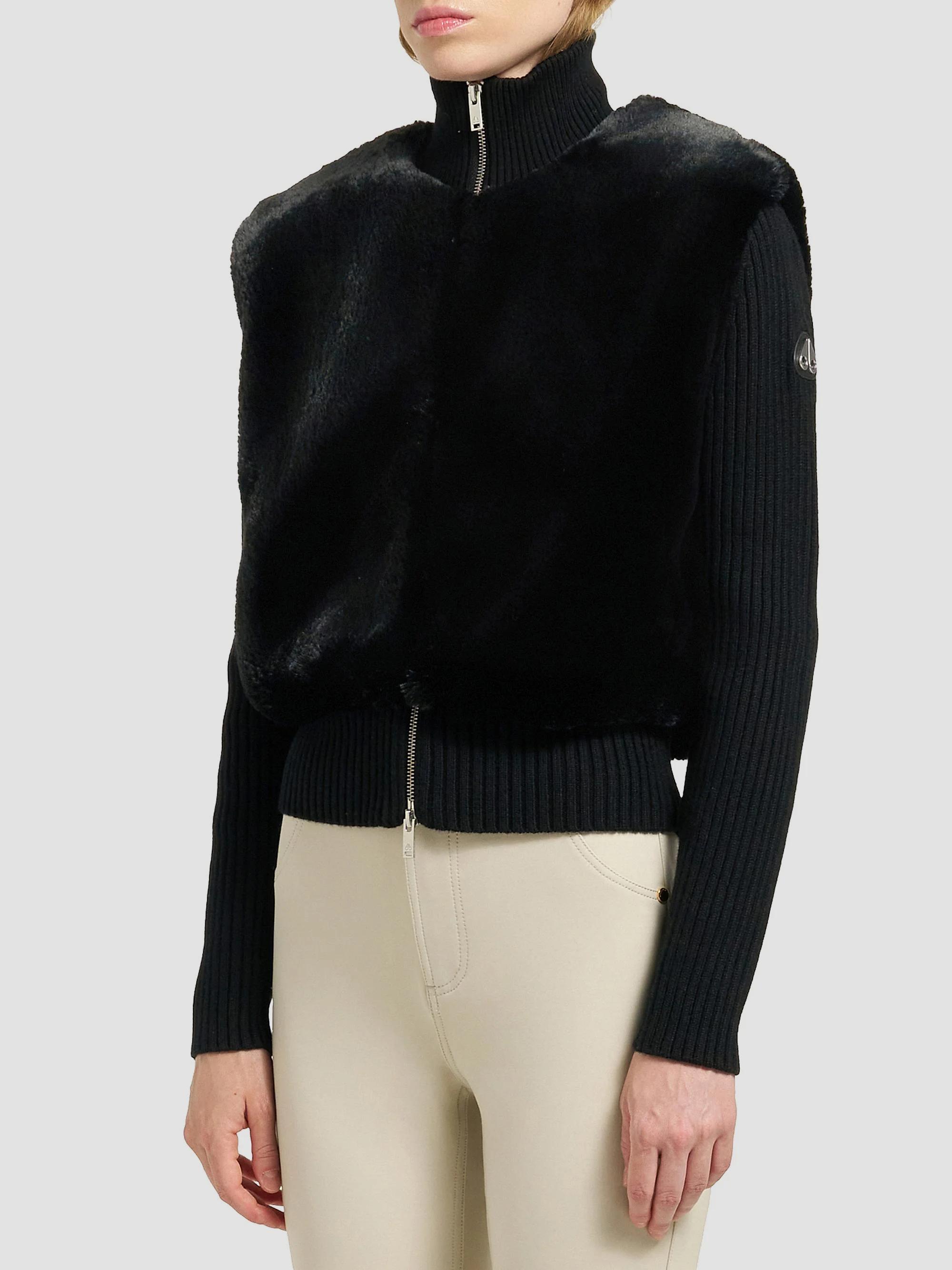 Moose Knuckles Dua Bunny Wool-Cashmere Zip Cardigan | Saks Fifth