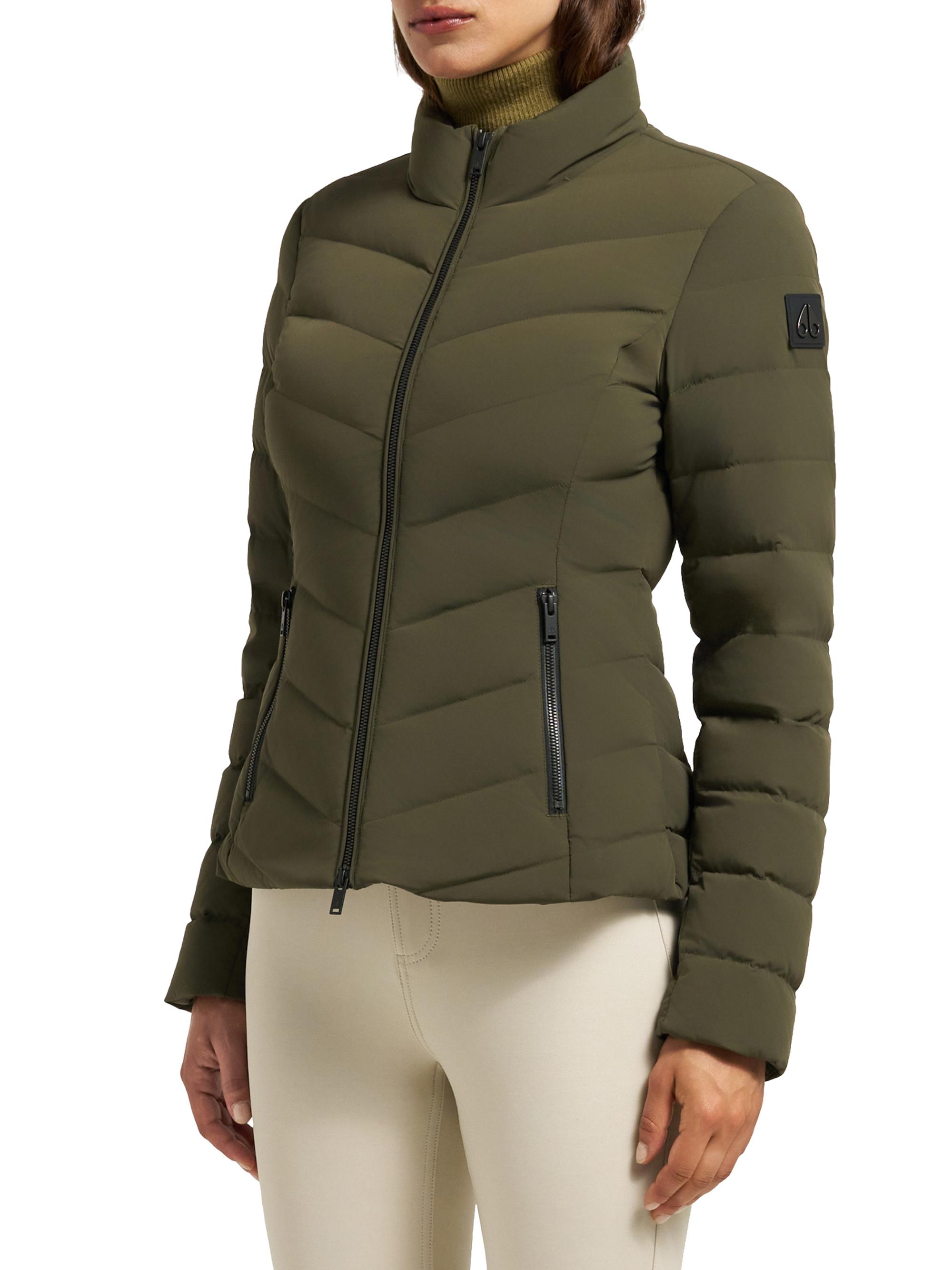 Moose Knuckles Women's Active Flex Elora Down Jacket - Dark Olive | Thumbnail 3