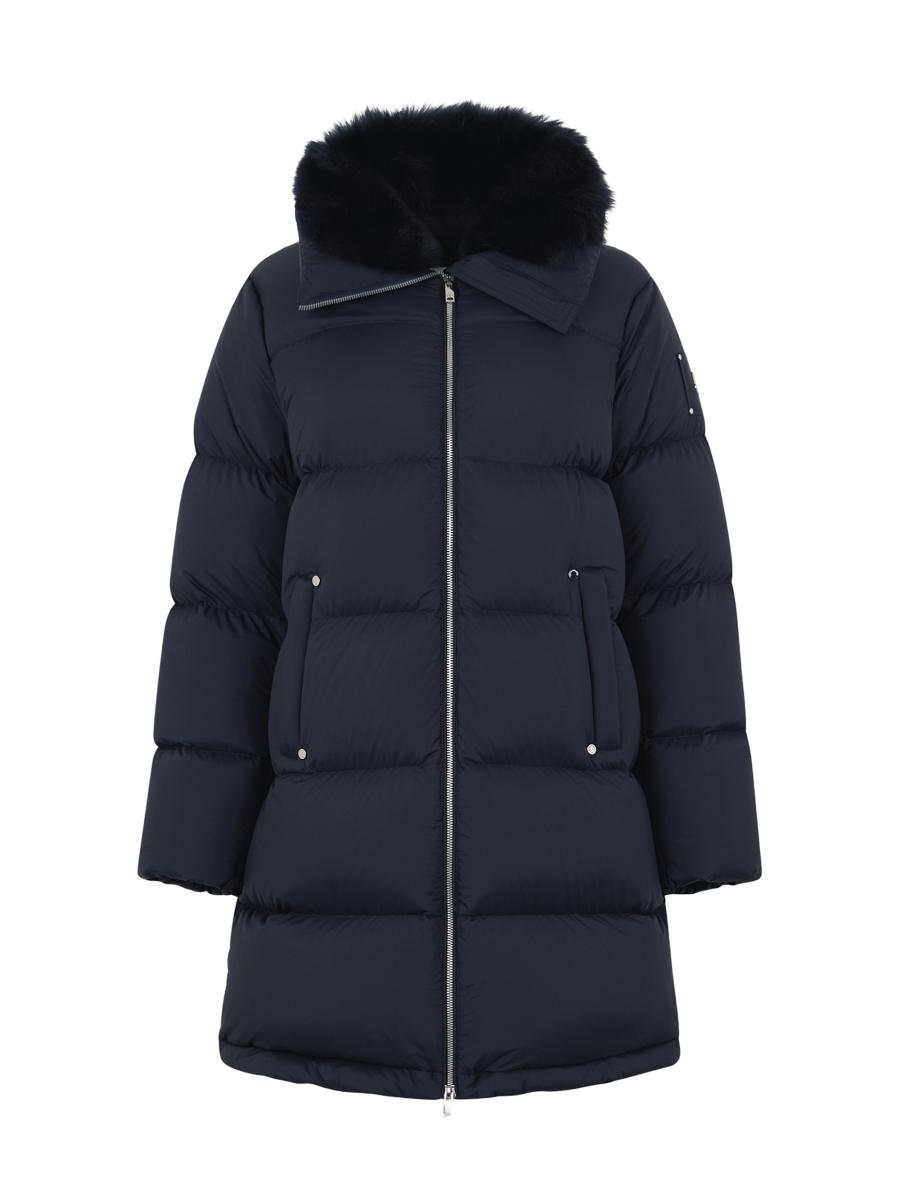 Moose Knuckles Belle Dune Faux-Fur Trim Down Jacket | Saks Fifth