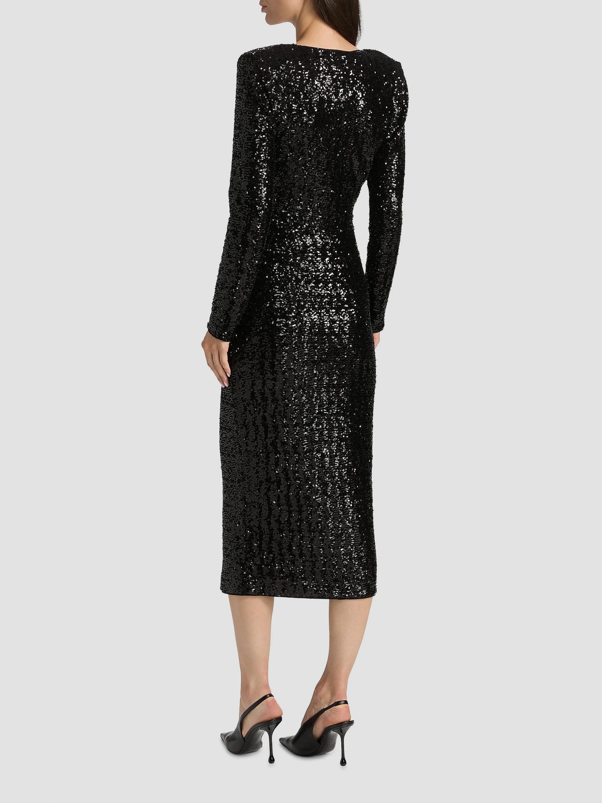 charrita ジェラバドレス Chiara Boni La Petite Robe Jarra Sequined Twist-Front V-Neck Midi