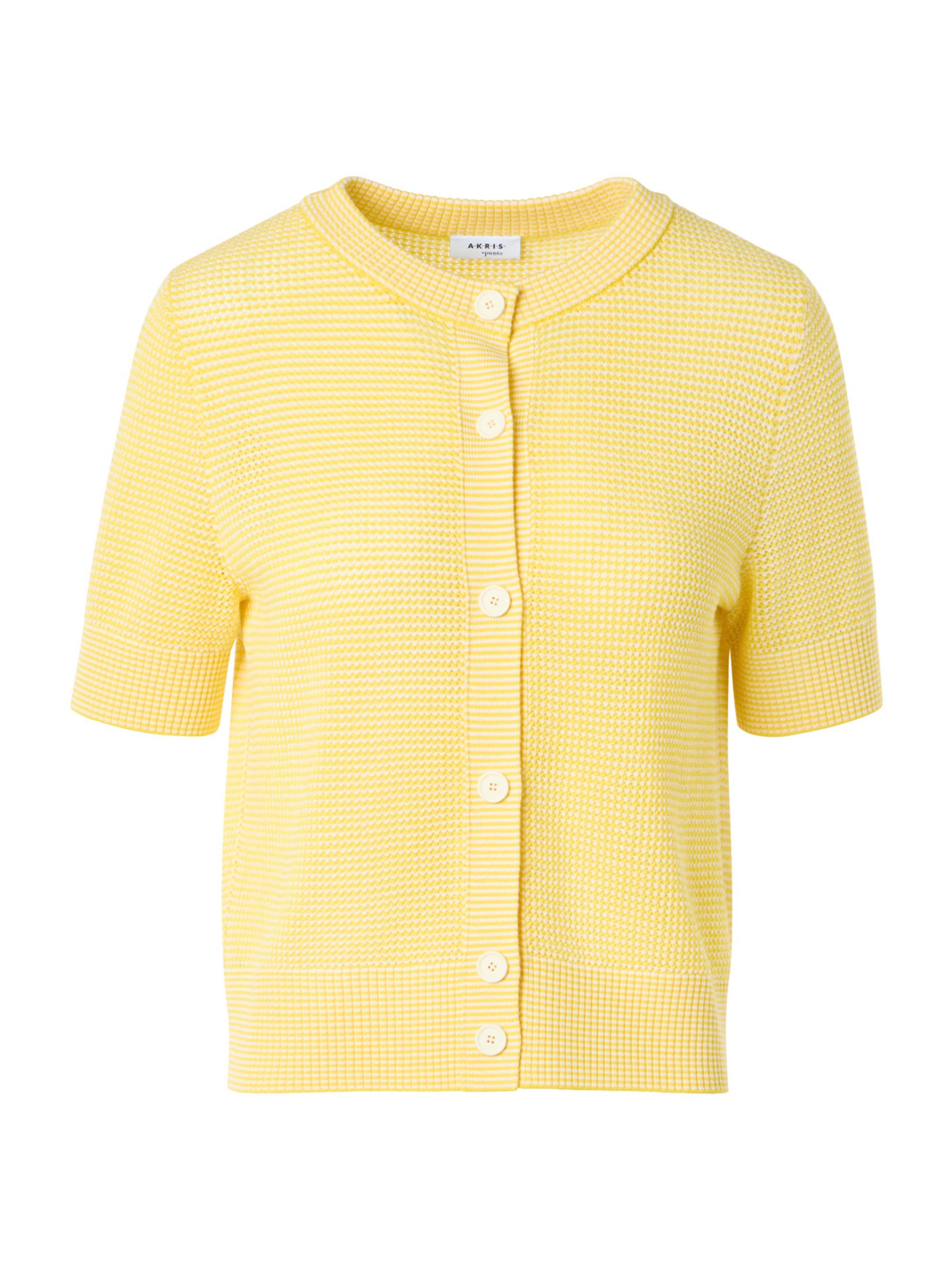 Akris punto Women's Wool Knit Cardigan - Lemon Zing Cream