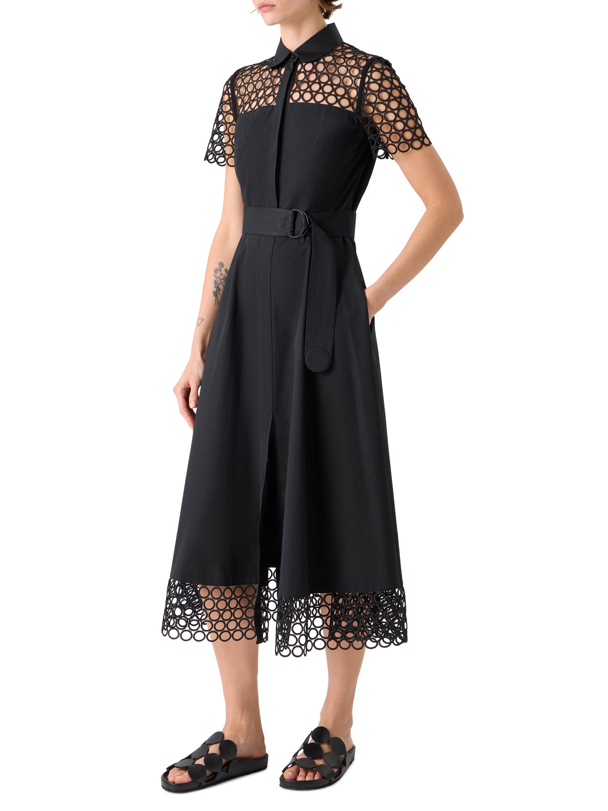 Akris punto Eyelet Cotton Poplin Midi-Shirtdress | Saks Fifth Avenue