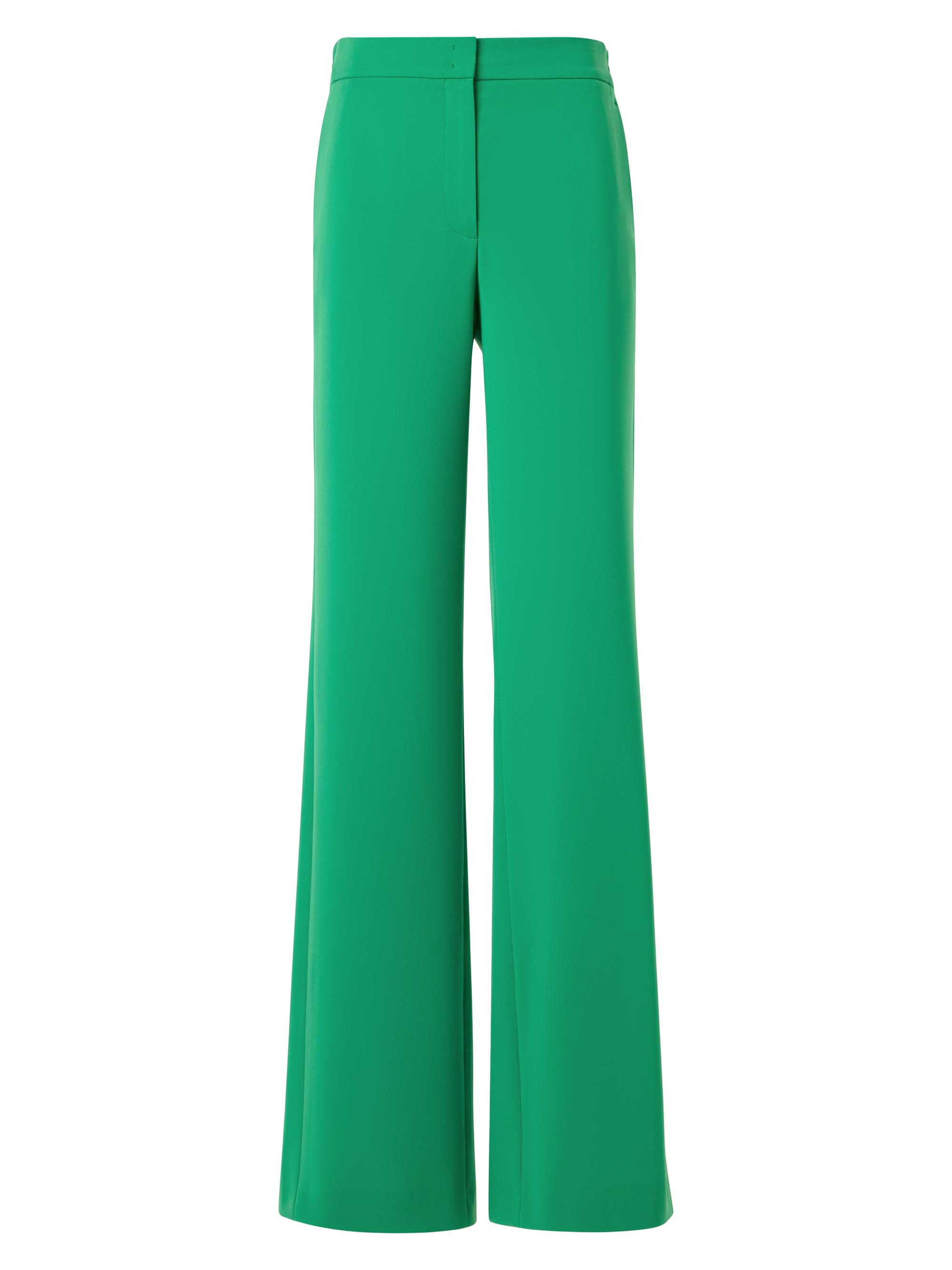 Akris punto Women's Marla Crinkled Satin Pants - Green